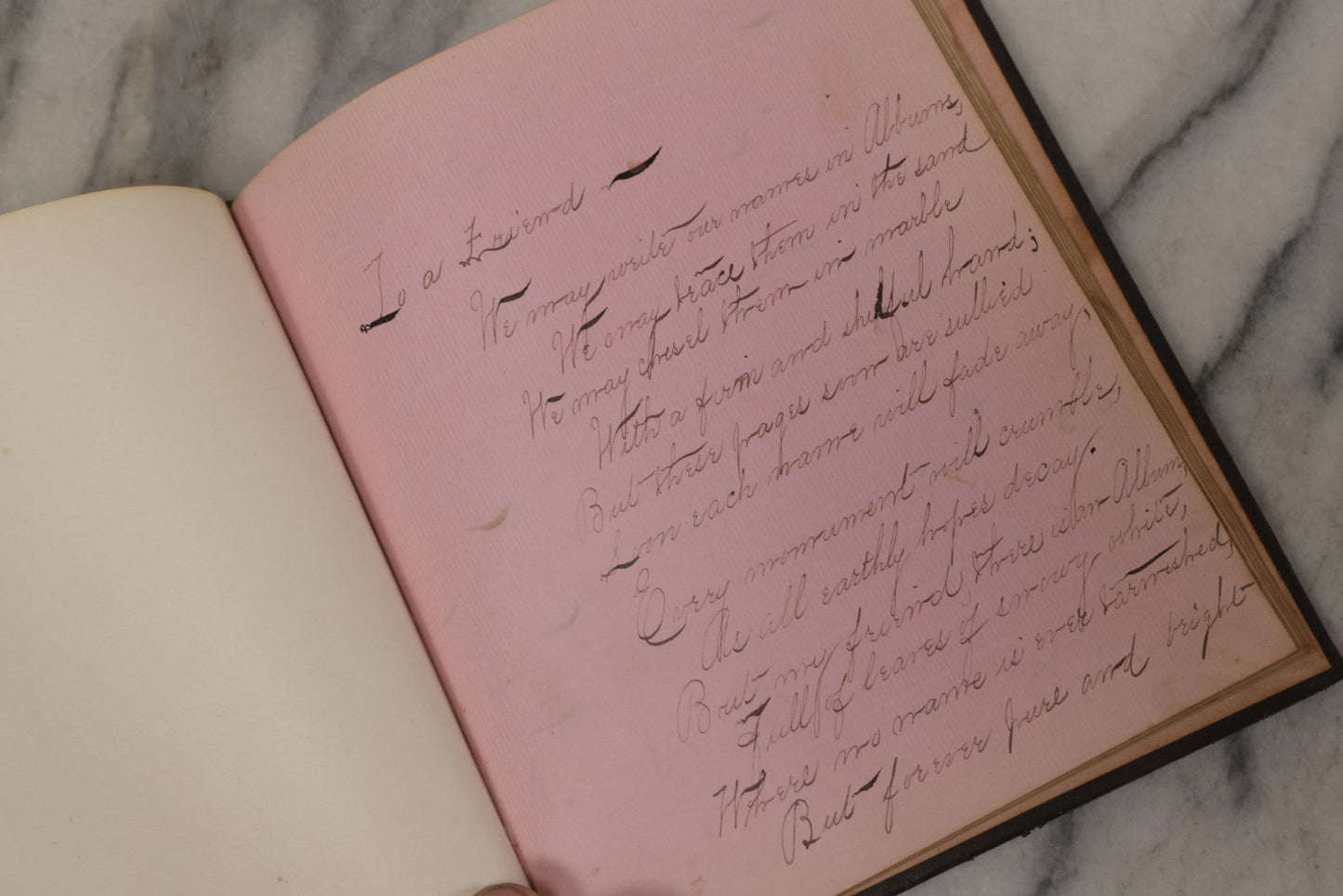 Lot 076 - Antique "An Echo Album" Autograph Book With 30+ Inscriptions, Published By Bradley, Dayton & Co., Boston, 1862, Belonging To Mrs. Henry Rebecca Trask, Circa 1880s