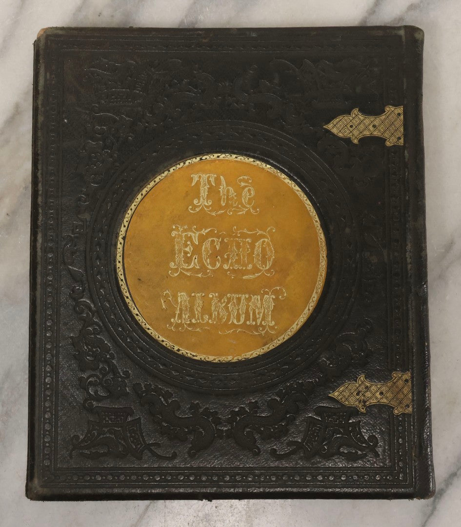 Lot 076 - Antique "An Echo Album" Autograph Book With 30+ Inscriptions, Published By Bradley, Dayton & Co., Boston, 1862, Belonging To Mrs. Henry Rebecca Trask, Circa 1880s