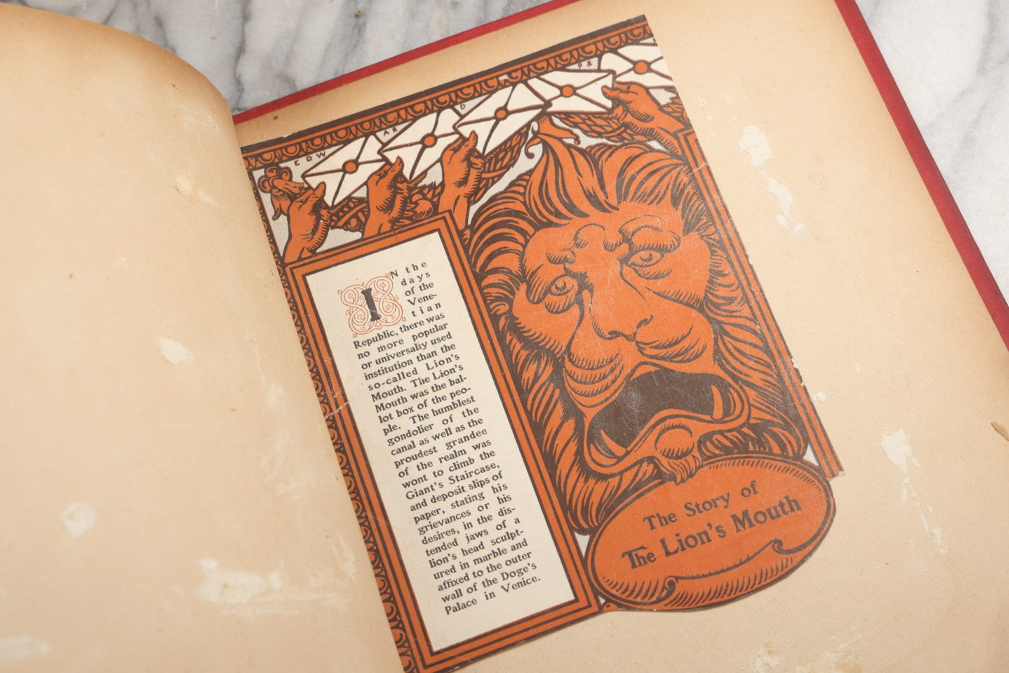 Lot 079 - Antique Red Scrapbook Album With Silver Painted Embossed Decorations, Hamburg, Stockholm, Paris, England, Stratford-On-Avon, Scotland, Liverpool Ephemera, Two Full Spreads Homemade Herbarium, Circa 1896