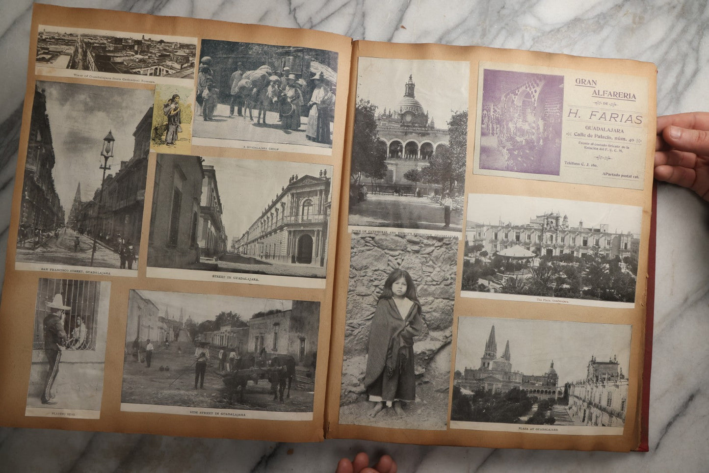 Lot 083 - Antique Red Scrapbook Album With American Colleges, American And Mexico Travel, Caribbean Culture Ephemera, Pressed Flowers Throughout, Circa 1903