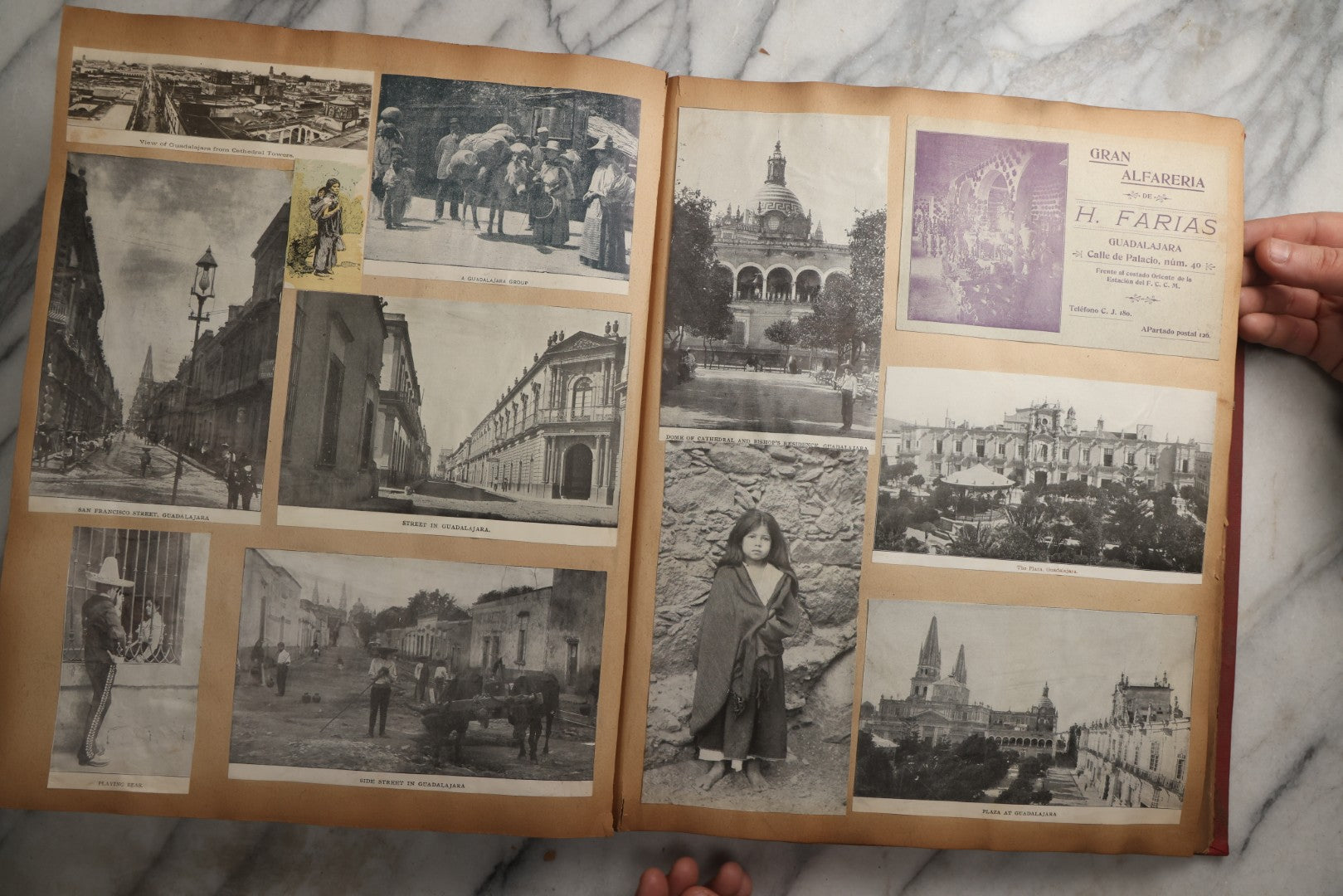 Lot 083 - Antique Red Scrapbook Album With American Colleges, American And Mexico Travel, Caribbean Culture Ephemera, Pressed Flowers Throughout, Circa 1903