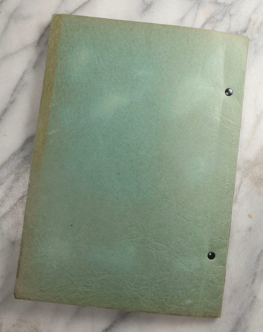 Lot 089 - Antique Teal Paperboard Scrapbook Album With "Historic Shrines Of Massachusetts" Newspaper Series And New England Ephemera, Circa 1936