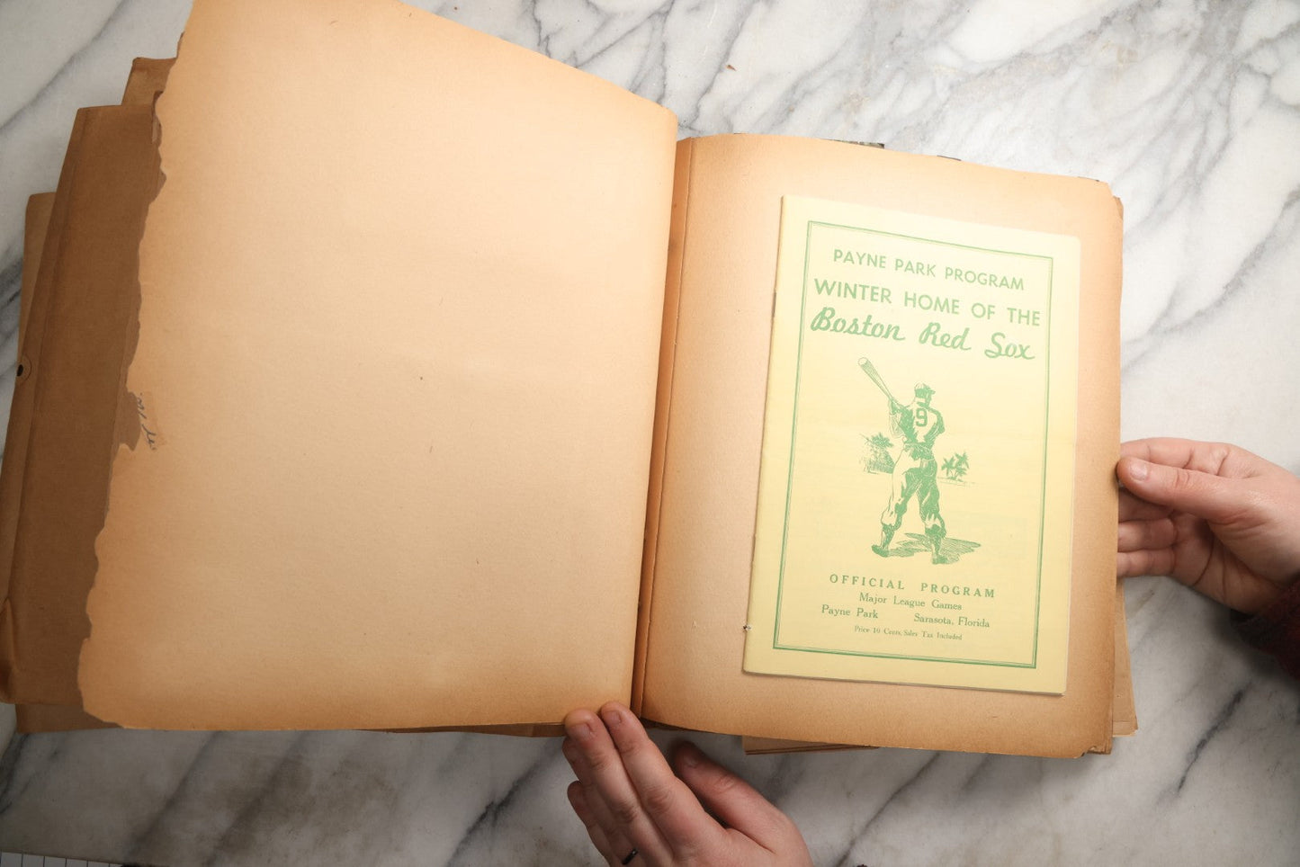 Lot 090 - Antique Brown Craft Paper Scrapbook Album With Boston, Providence, England, St. Petersburg, Bar Harbor, Mt. Vernon, Architecture, Obituaries, Politicians, And War Ephemera, Circa 1944