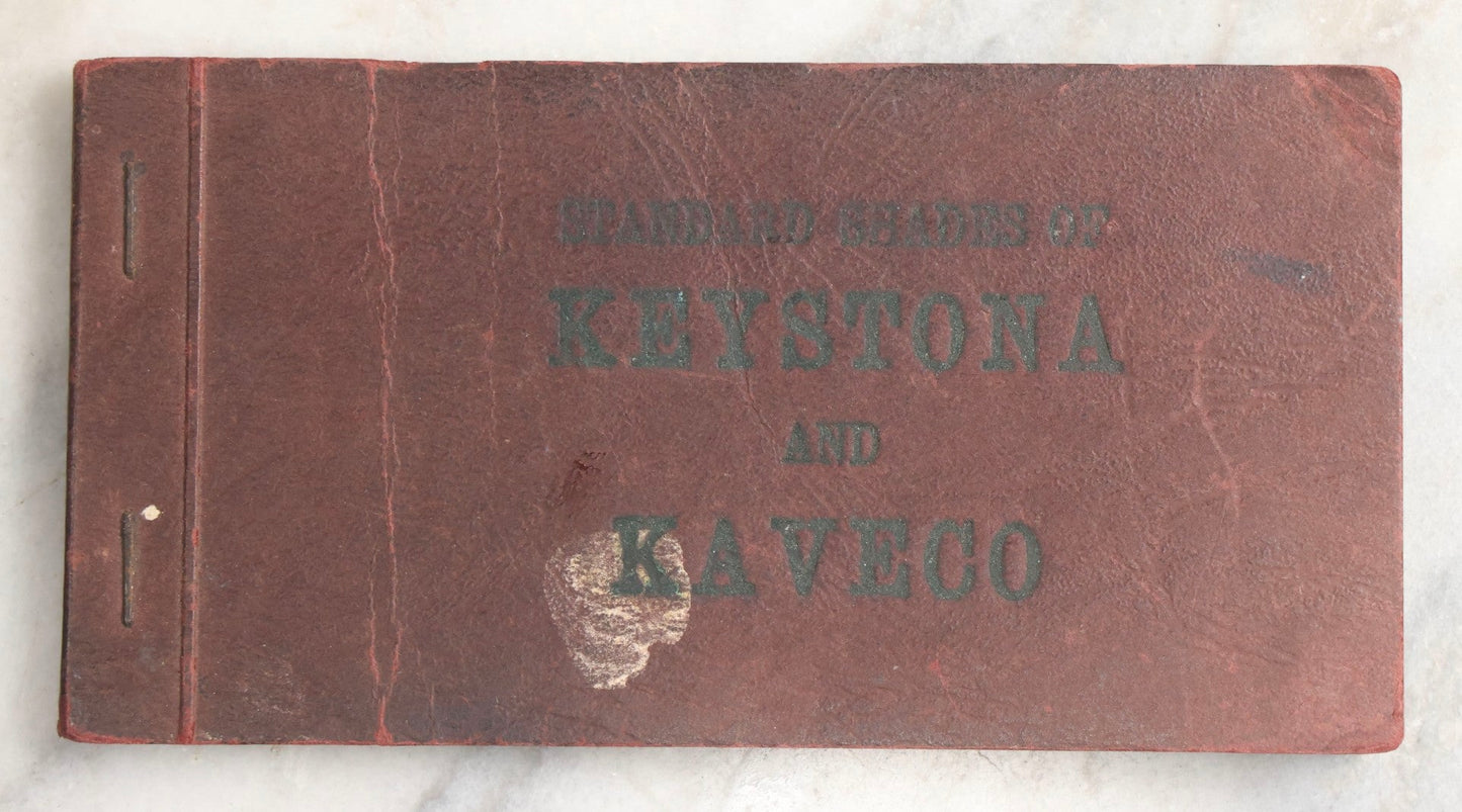 Lot 091 - Vintage Keystone And Kaveco Paint Swatch Book With Hand-Drawn Illustrations, Keystone Paint & Varnish Co., Ltd., London