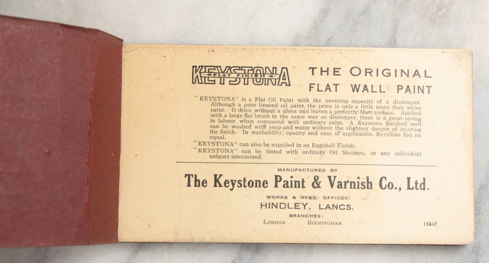 Lot 091 - Vintage Keystone And Kaveco Paint Swatch Book With Hand-Drawn Illustrations, Keystone Paint & Varnish Co., Ltd., London