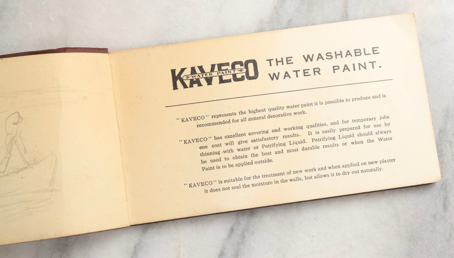 Lot 091 - Vintage Keystone And Kaveco Paint Swatch Book With Hand-Drawn Illustrations, Keystone Paint & Varnish Co., Ltd., London