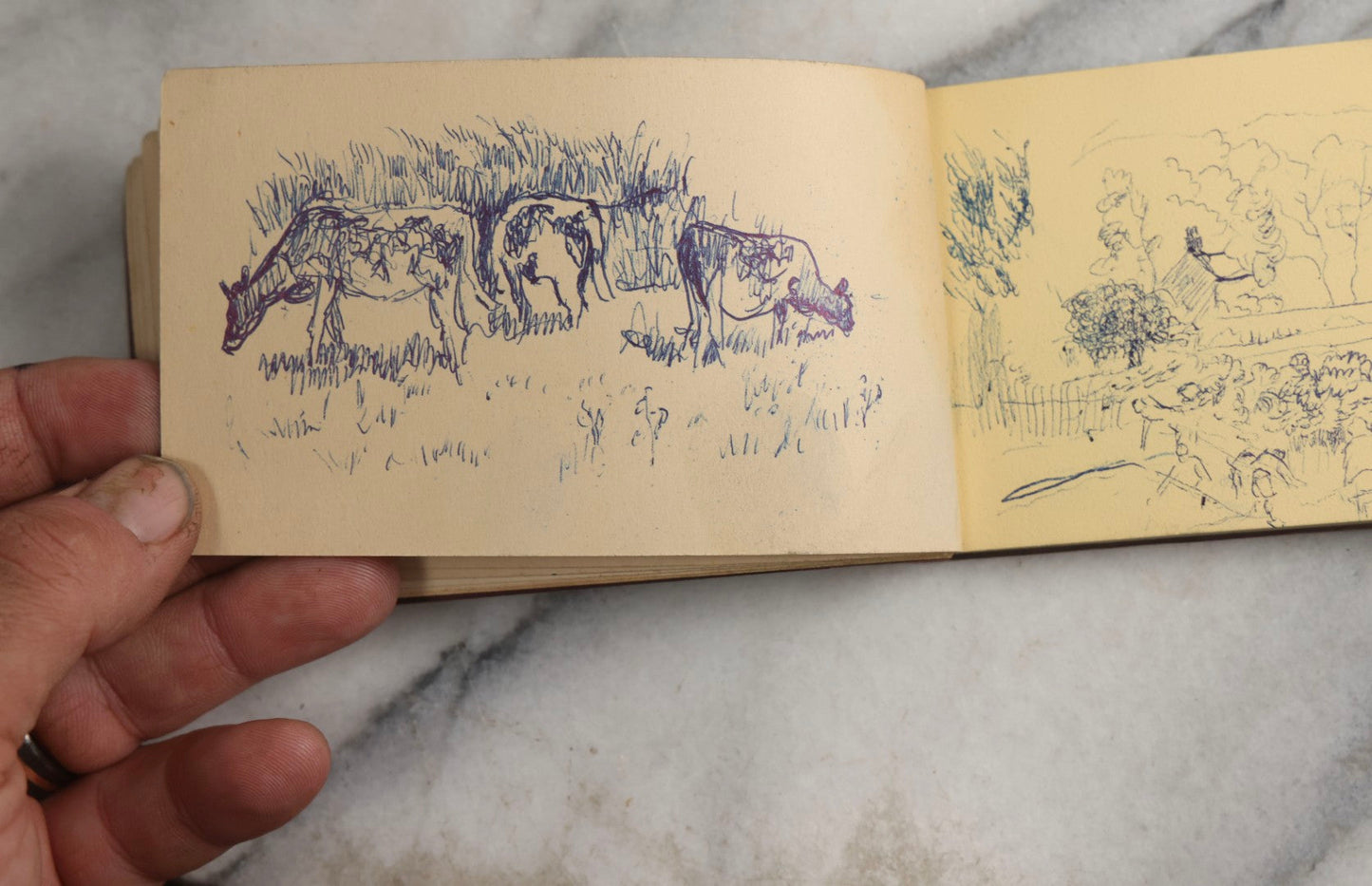 Lot 091 - Vintage Keystone And Kaveco Paint Swatch Book With Hand-Drawn Illustrations, Keystone Paint & Varnish Co., Ltd., London