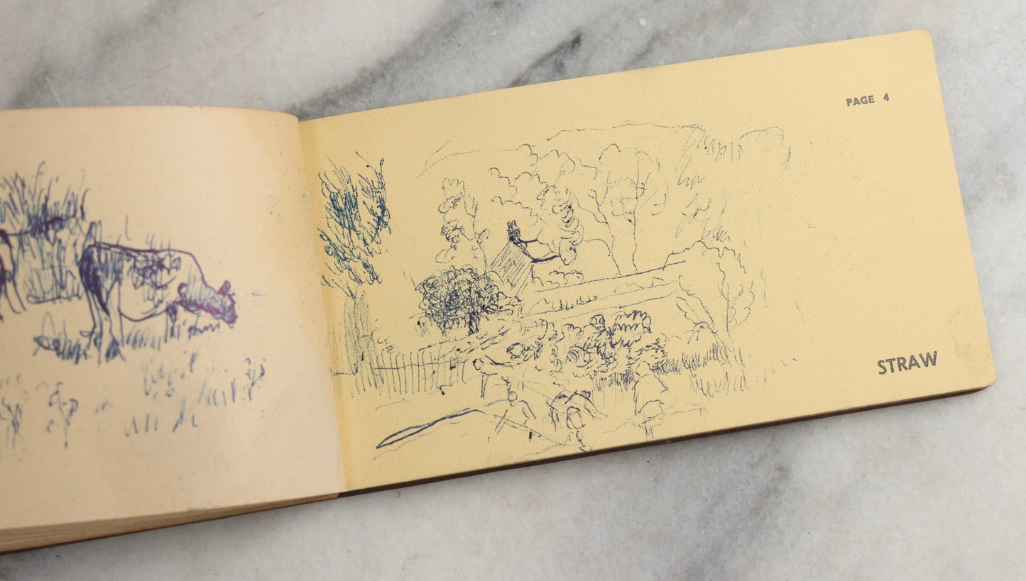 Lot 091 - Vintage Keystone And Kaveco Paint Swatch Book With Hand-Drawn Illustrations, Keystone Paint & Varnish Co., Ltd., London