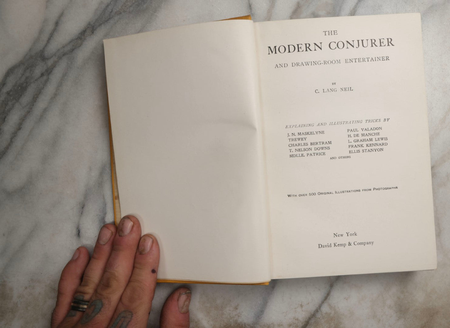 Lot 093 - "The Modern Conjurer And Drawing Room Entertainer" Vintage Magic Book By C. Lang Neil, Published By David Kemp & Company, New York, 1937