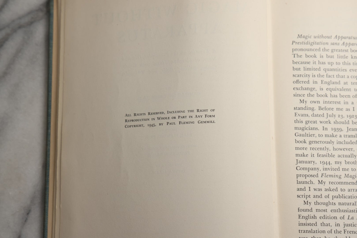 Lot 095 - "Magic Without Apparatus" Vintage Magic Book By Camille Gaultier Translated By Jean Hugard, Edited By Paul Fleming, Illustrations By Donna Allen, Published By Fleming Book Company, Berkeley Heights, New Jersey, 1945