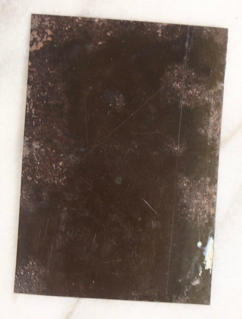 Lot 108 - Antique Tintype Photograph Of Uniformed Militiaman In Double-Breasted Coat With Shoulder Scales And Sword, Kepi On Pedestal, In Studio Setting