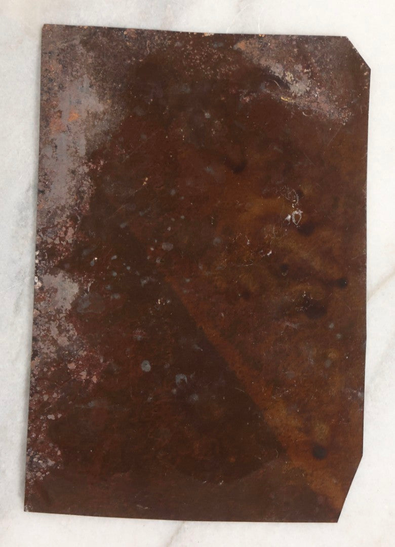 Lot 110 - Antique Near Half Plate Tintype Photograph Of Family Group With Mother, Father, Daughter, And Blurry Black Dog Seated At Their Feet, In Black Paper Frame