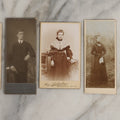 Lot 126 - Grouping Of Nine Antique German Carte De Visite C.D.V.. Photographs Including Girl With Doll, Naked Baby, Young Men In Bowler Hats, And Unusual Narrow C.D.V.. Formats