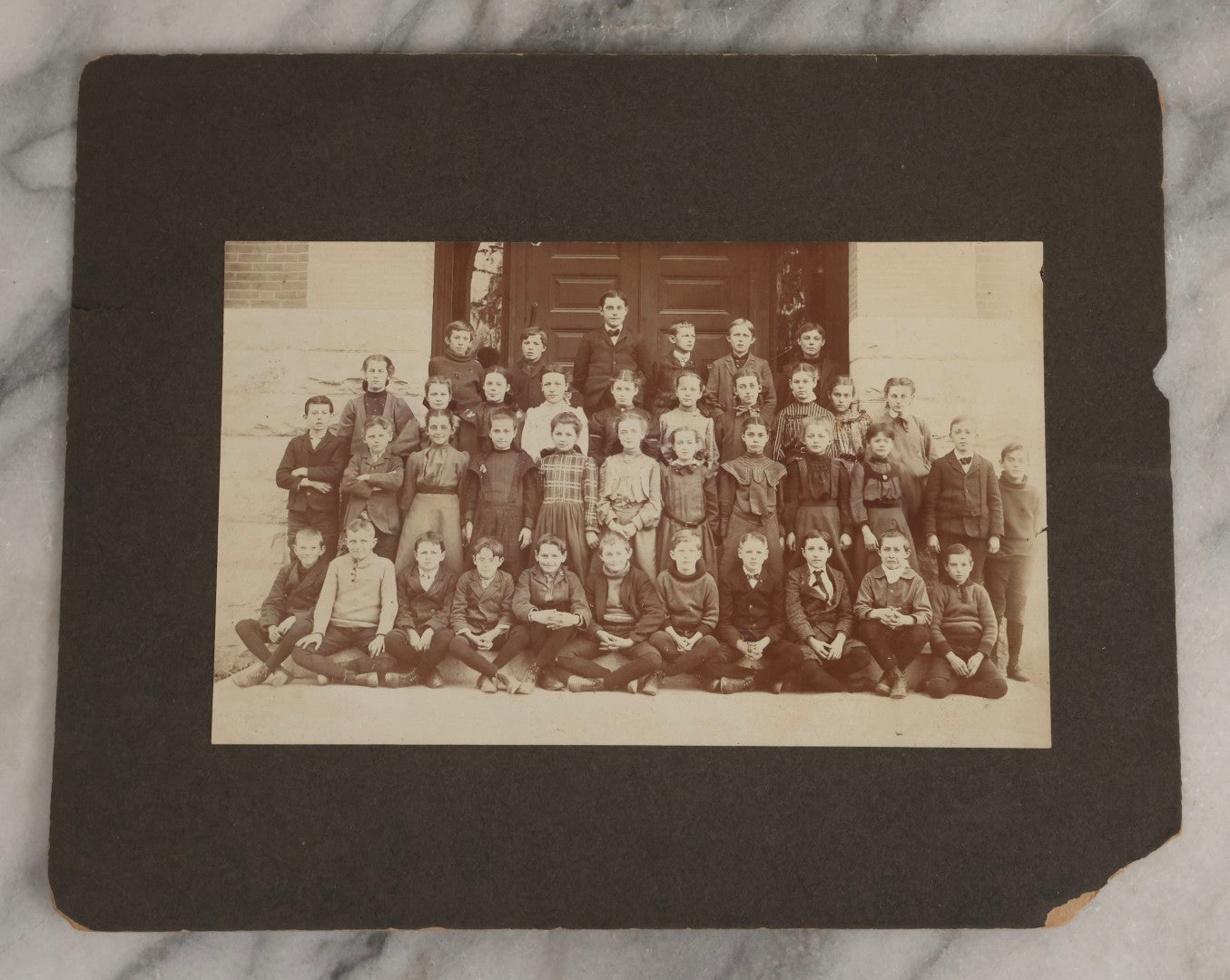 Lot 129 - Trio Of Antique Boarded Class Photographs Of Schoolchildren, Including Two Identified As Emma Fontana Moreny's Class And One By A.E. Alden, Boston