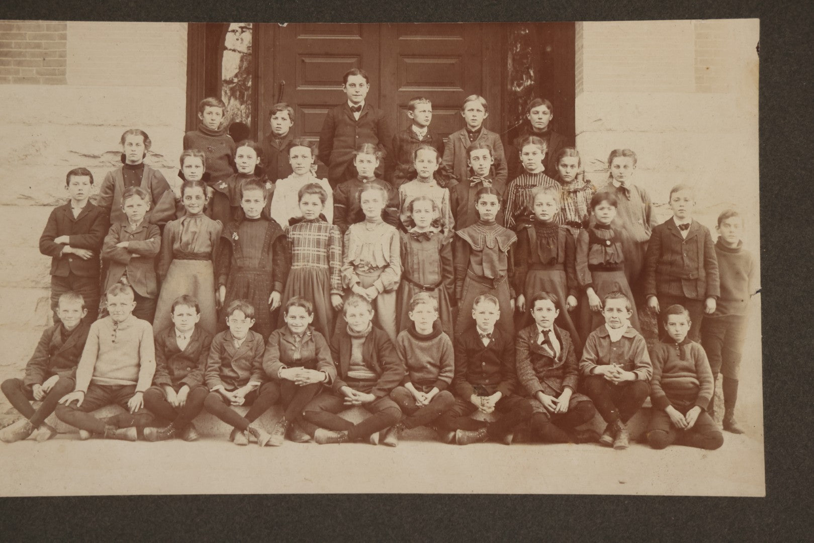 Lot 129 - Trio Of Antique Boarded Class Photographs Of Schoolchildren, Including Two Identified As Emma Fontana Moreny's Class And One By A.E. Alden, Boston