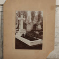 Lot 136 - Antique Boarded Photograph Of Grave And Monument Of Charles K. Quarry, 1913, Featuring Marble Cross With Shaking Hands Motif, Cemetery In London