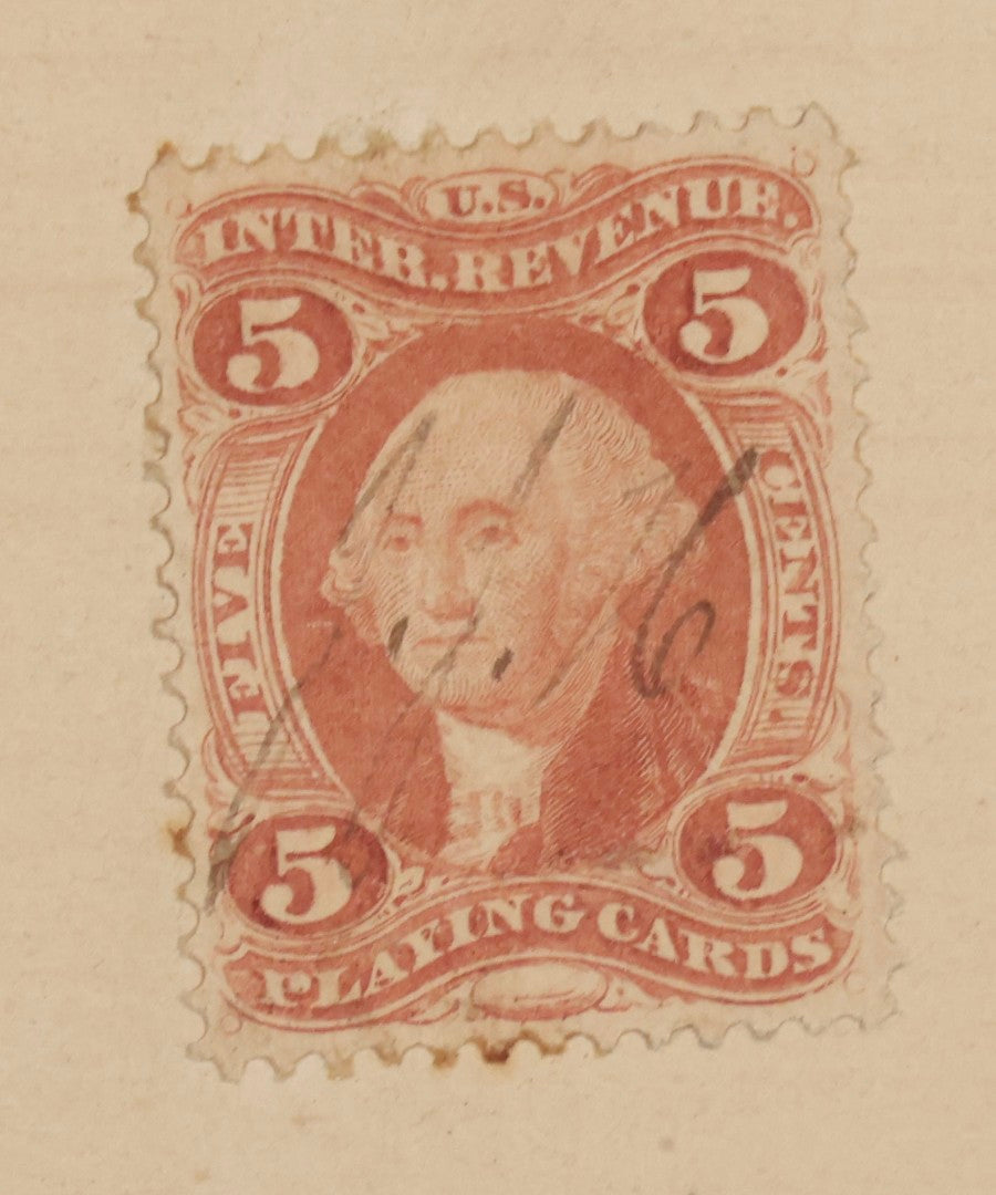 Lot 139 - Antique Boarded Photograph Of King's Chapel, Boston, Massachusetts, With Horse-Drawn Carriages, Circular Print With Revenue Stamp On Verso