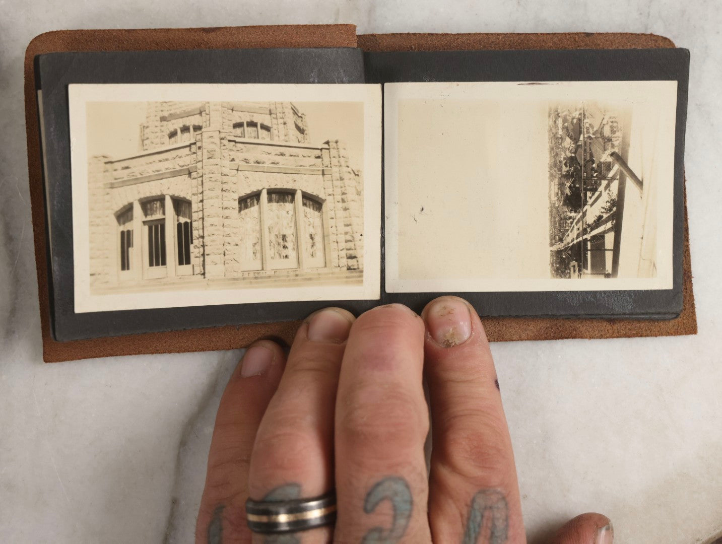 Lot 142 - Pair Of Antique Miniature Snapshot Photo Albums Including Oregon Scenes And Beach & Boating Views