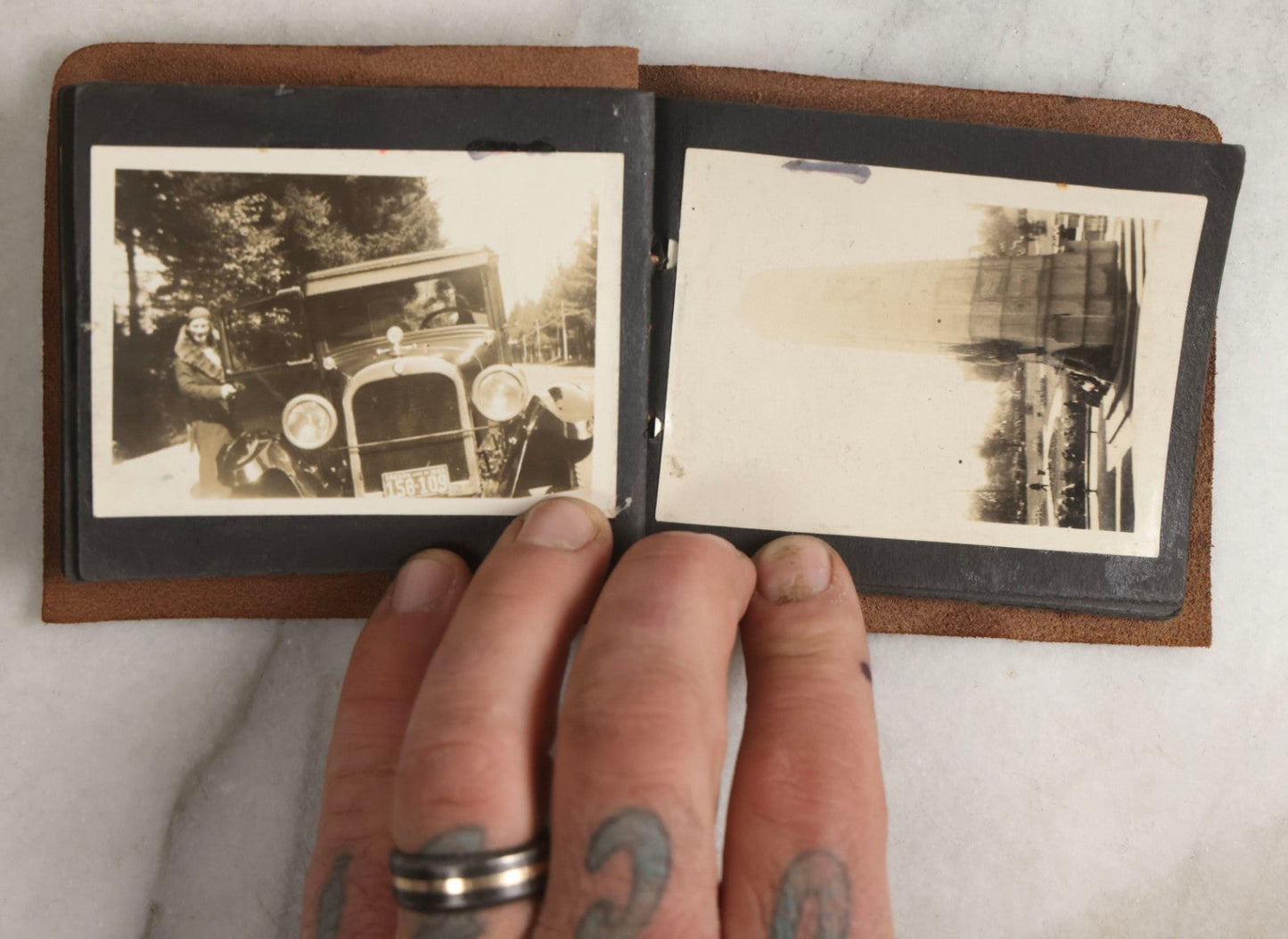 Lot 142 - Pair Of Antique Miniature Snapshot Photo Albums Including Oregon Scenes And Beach & Boating Views