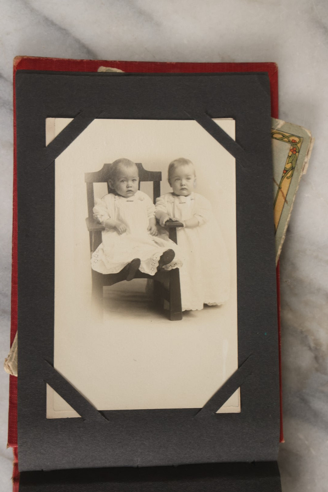 Lot 143 - Antique Postcard Album Containing 50 Postcards Including Numerous Real Photo Postcards R.P.P.C.S With World War One Soldiers, Sailor, Other Portraits, And U.S. Army Souvenir Postcard Folder