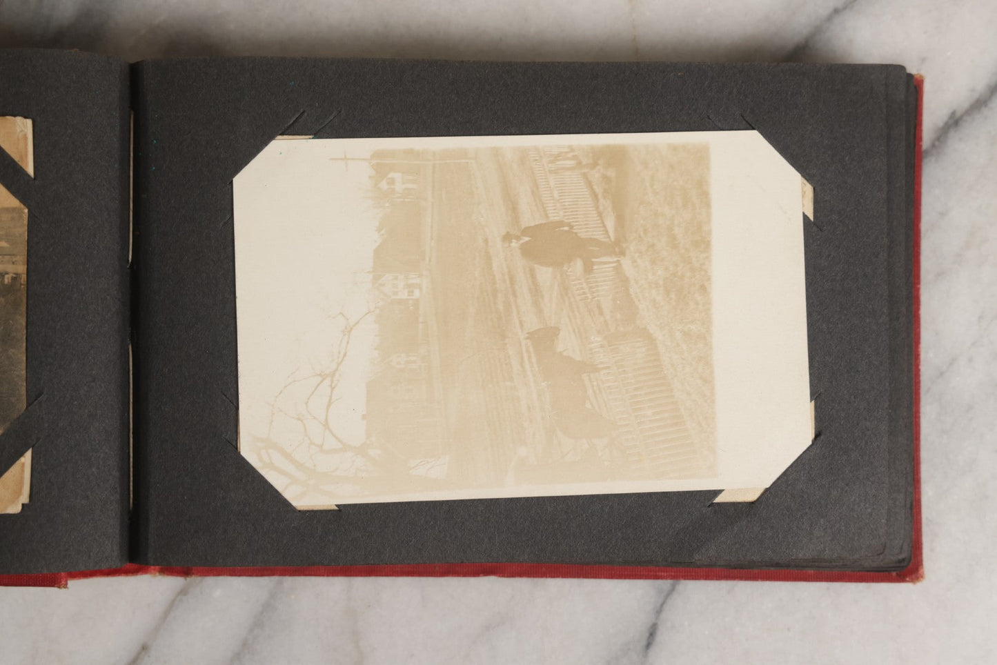 Lot 143 - Antique Postcard Album Containing 50 Postcards Including Numerous Real Photo Postcards R.P.P.C.S With World War One Soldiers, Sailor, Other Portraits, And U.S. Army Souvenir Postcard Folder