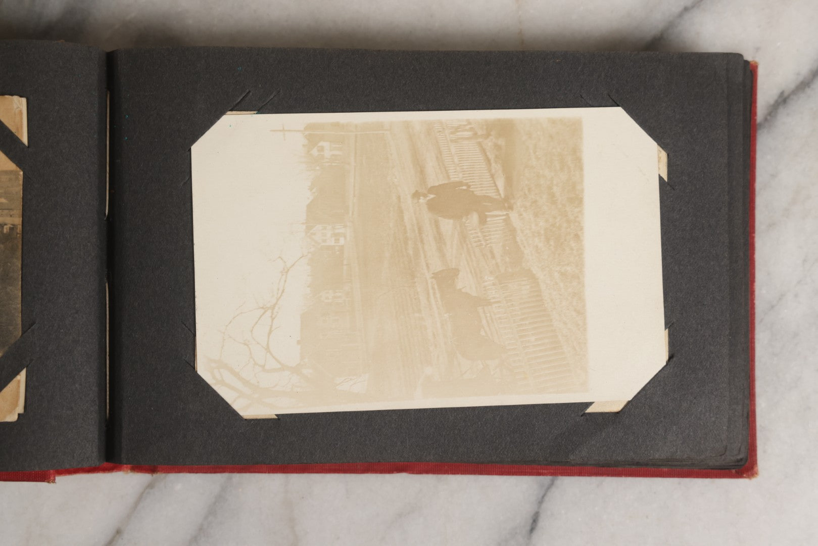 Lot 143 - Antique Postcard Album Containing 50 Postcards Including Numerous Real Photo Postcards R.P.P.C.S With World War One Soldiers, Sailor, Other Portraits, And U.S. Army Souvenir Postcard Folder