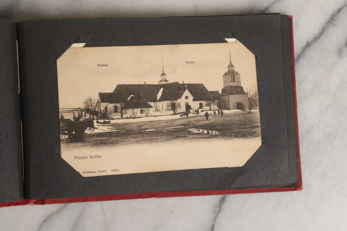 Lot 143 - Antique Postcard Album Containing 50 Postcards Including Numerous Real Photo Postcards R.P.P.C.S With World War One Soldiers, Sailor, Other Portraits, And U.S. Army Souvenir Postcard Folder