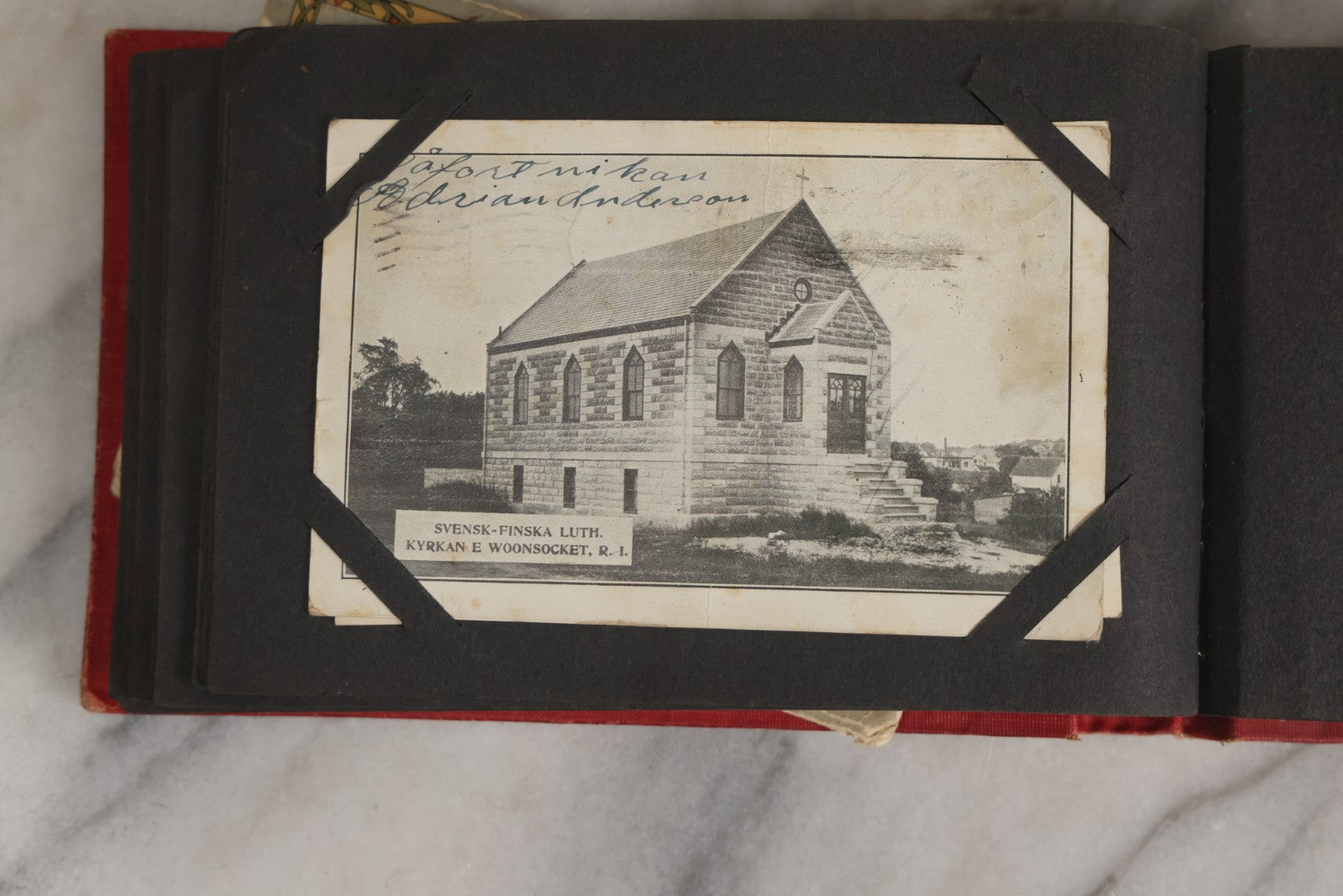 Lot 143 - Antique Postcard Album Containing 50 Postcards Including Numerous Real Photo Postcards R.P.P.C.S With World War One Soldiers, Sailor, Other Portraits, And U.S. Army Souvenir Postcard Folder