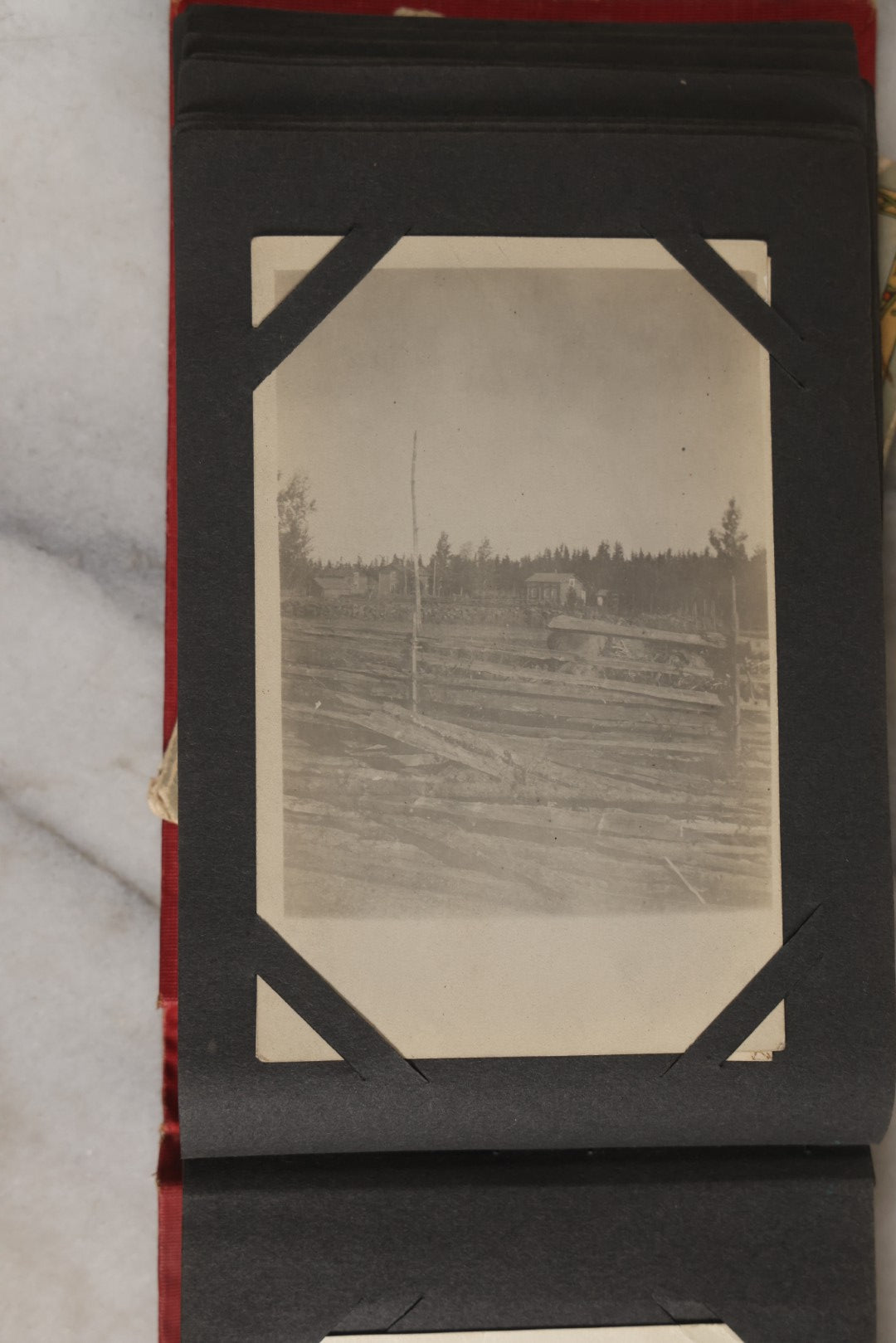 Lot 143 - Antique Postcard Album Containing 50 Postcards Including Numerous Real Photo Postcards R.P.P.C.S With World War One Soldiers, Sailor, Other Portraits, And U.S. Army Souvenir Postcard Folder