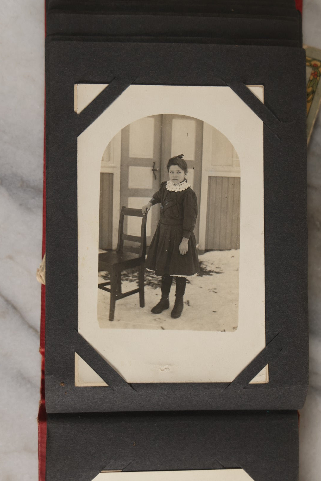 Lot 143 - Antique Postcard Album Containing 50 Postcards Including Numerous Real Photo Postcards R.P.P.C.S With World War One Soldiers, Sailor, Other Portraits, And U.S. Army Souvenir Postcard Folder