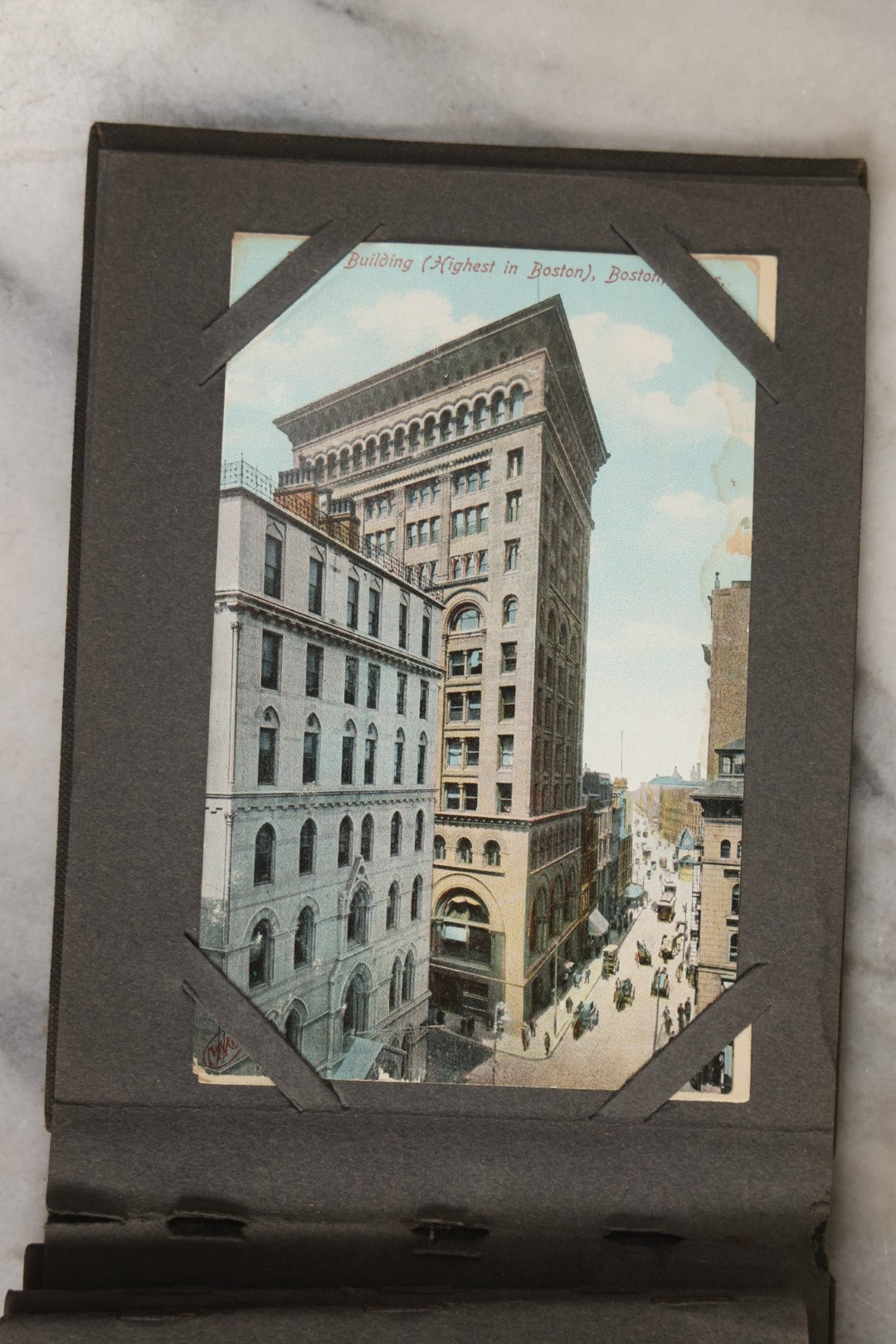 Lot 144 - Antique Postcard Album Containing 33 Postcards Including Christmas, Valentine's, & Easter Cards And Massachusetts Views Such As Charlestown Bridge, Haunted Mill In West Peabody, Deer Island Light, Narbonne House, And Malden Fire House No. 1
