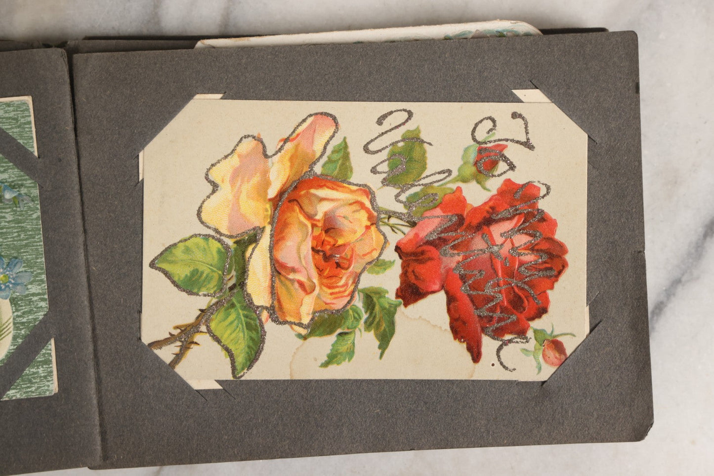 Lot 144 - Antique Postcard Album Containing 33 Postcards Including Christmas, Valentine's, & Easter Cards And Massachusetts Views Such As Charlestown Bridge, Haunted Mill In West Peabody, Deer Island Light, Narbonne House, And Malden Fire House No. 1