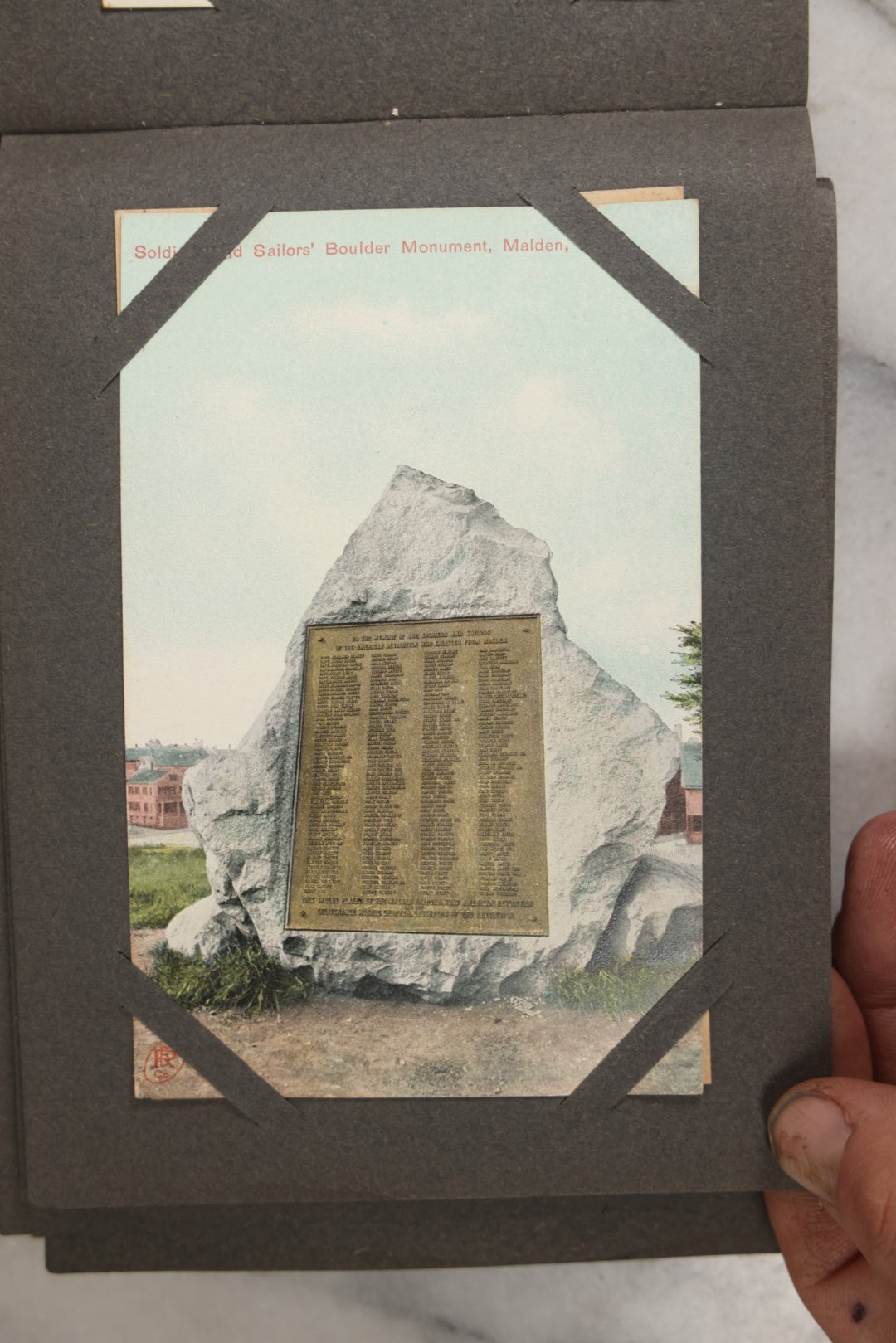 Lot 144 - Antique Postcard Album Containing 33 Postcards Including Christmas, Valentine's, & Easter Cards And Massachusetts Views Such As Charlestown Bridge, Haunted Mill In West Peabody, Deer Island Light, Narbonne House, And Malden Fire House No. 1