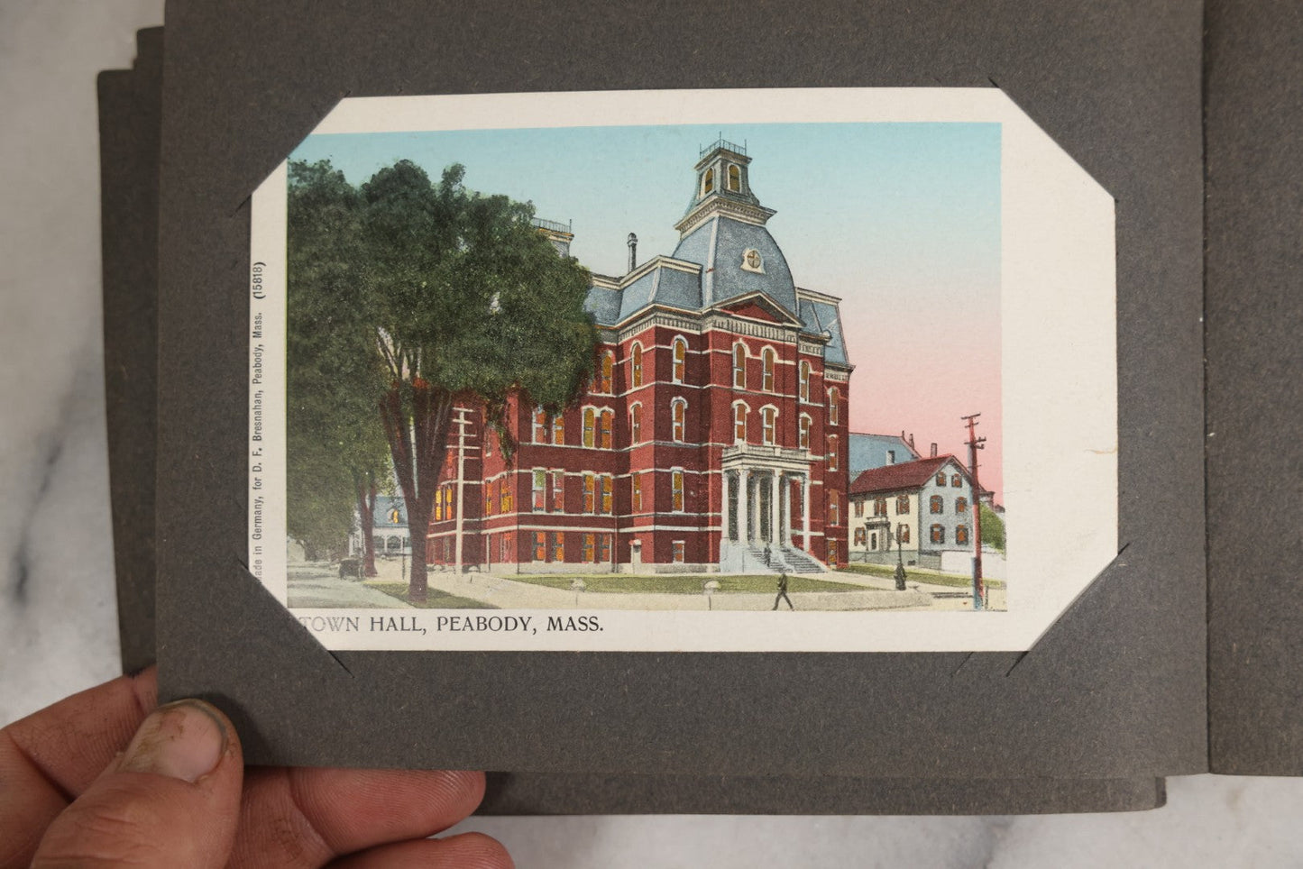 Lot 144 - Antique Postcard Album Containing 33 Postcards Including Christmas, Valentine's, & Easter Cards And Massachusetts Views Such As Charlestown Bridge, Haunted Mill In West Peabody, Deer Island Light, Narbonne House, And Malden Fire House No. 1