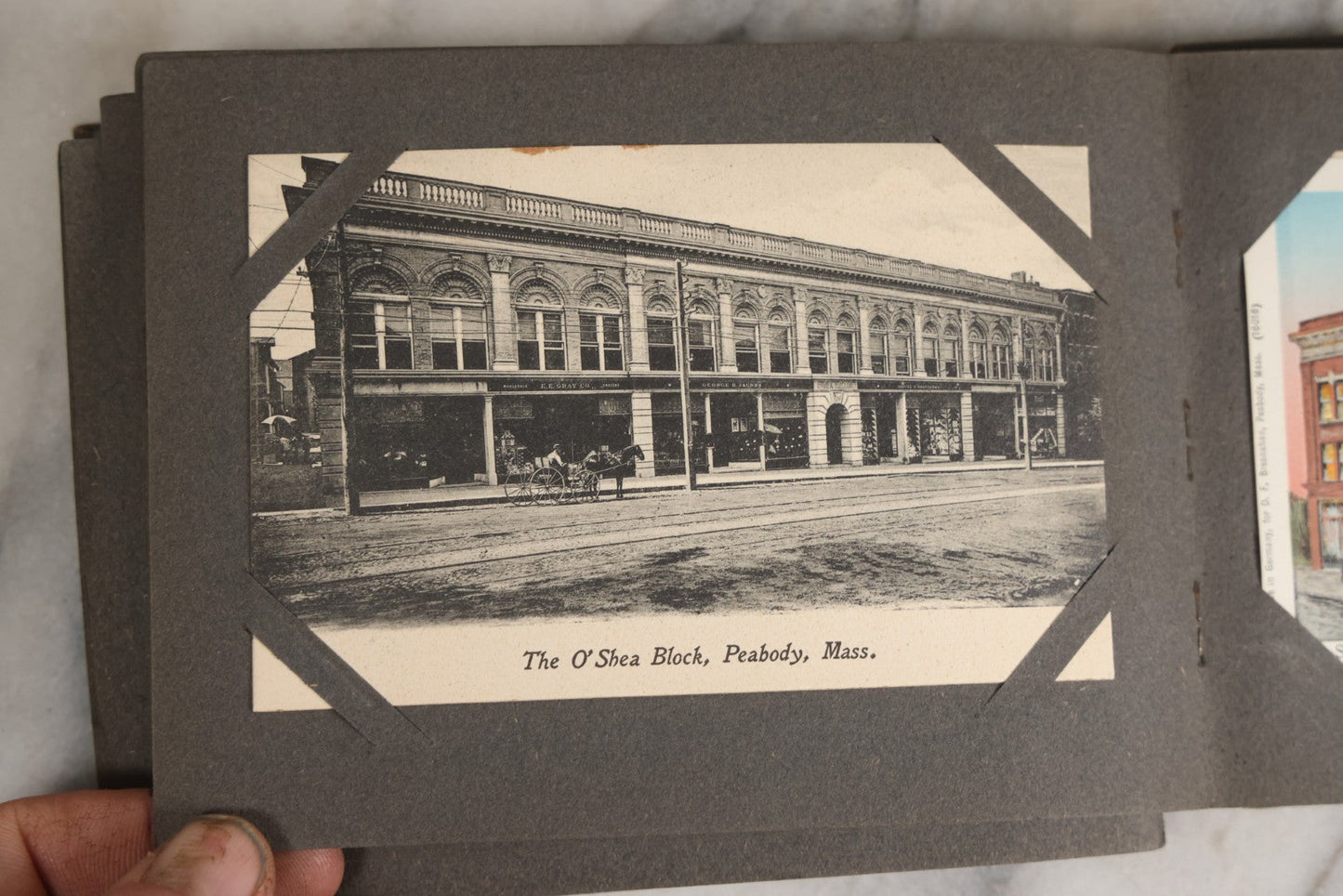 Lot 144 - Antique Postcard Album Containing 33 Postcards Including Christmas, Valentine's, & Easter Cards And Massachusetts Views Such As Charlestown Bridge, Haunted Mill In West Peabody, Deer Island Light, Narbonne House, And Malden Fire House No. 1