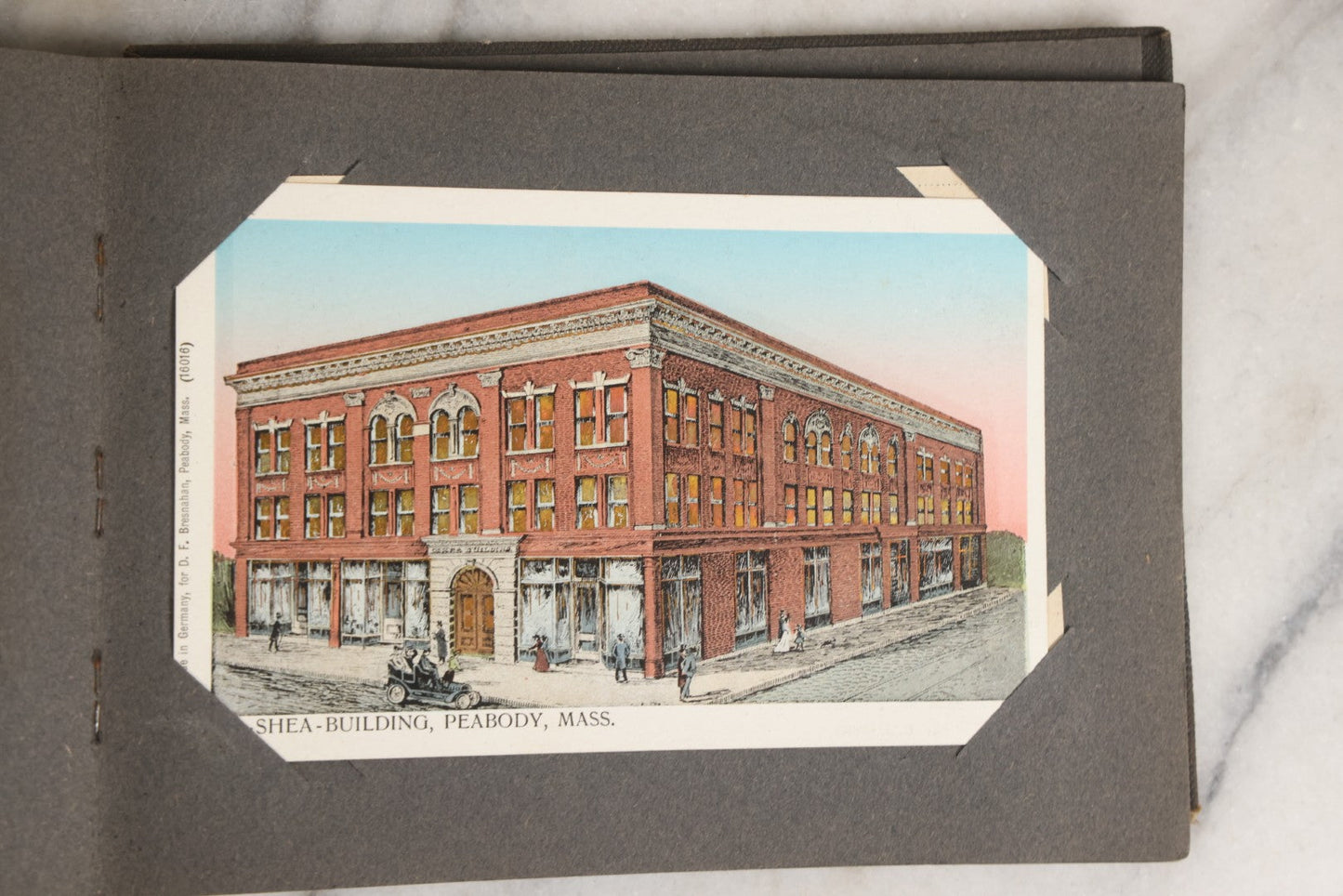 Lot 144 - Antique Postcard Album Containing 33 Postcards Including Christmas, Valentine's, & Easter Cards And Massachusetts Views Such As Charlestown Bridge, Haunted Mill In West Peabody, Deer Island Light, Narbonne House, And Malden Fire House No. 1