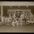 Lot 146 - Vintage Glass Plate Photographic Negative Of Halloween Costume Party With Group In Period Costumes At Indoor Gathering