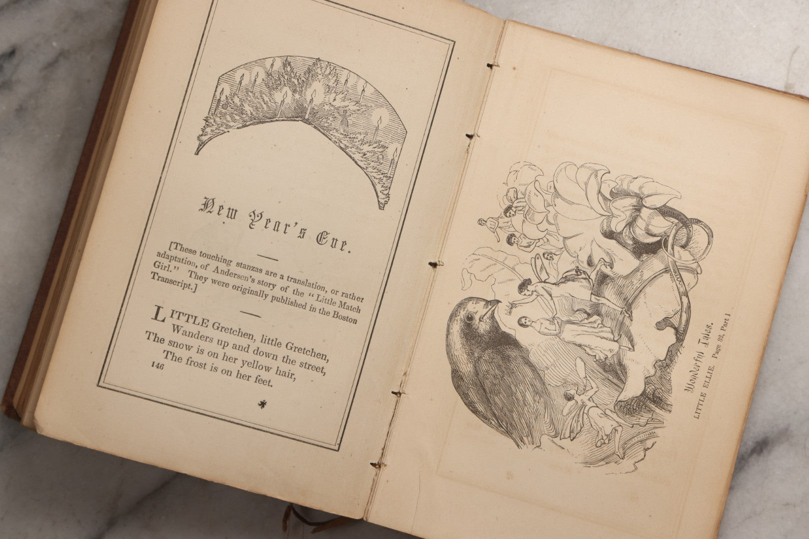 Lot 156 - "Wonderful Tales From Denmark" Antique Illustrated Children's Book By Hans Andersen, Illustrated, Published By James Miller, Broadway, 1864