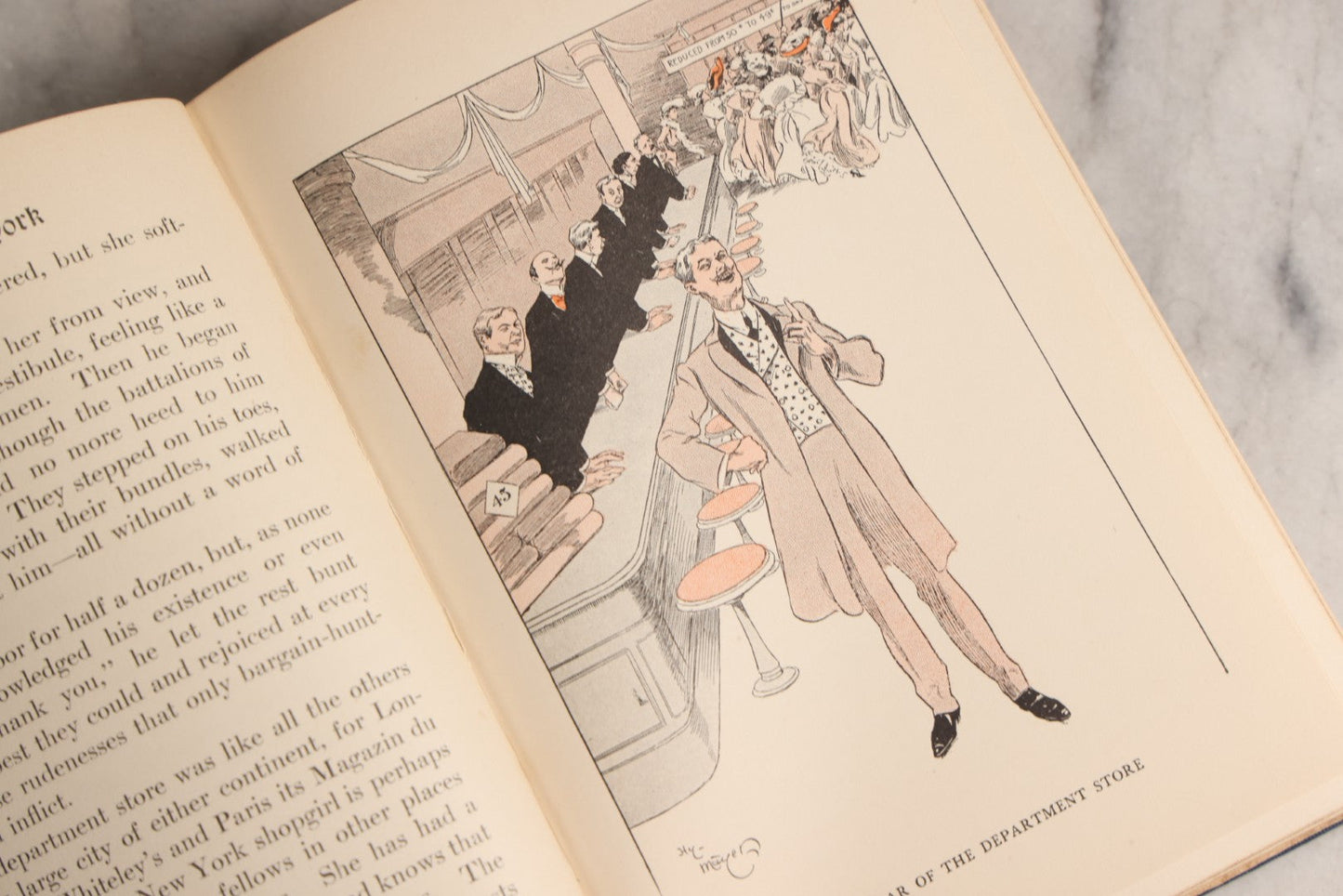 Lot 157 - "The Real New York" Antique Illustrated Cultural Commentary Book By Rupert Hughes, Drawings By Hy. Mayer, Published By The Smart Set Publishing Company, New York, New York, 1904