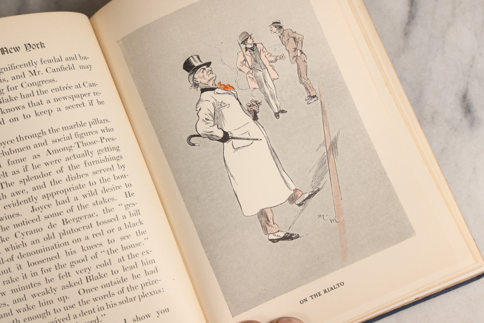 Lot 157 - "The Real New York" Antique Illustrated Cultural Commentary Book By Rupert Hughes, Drawings By Hy. Mayer, Published By The Smart Set Publishing Company, New York, New York, 1904