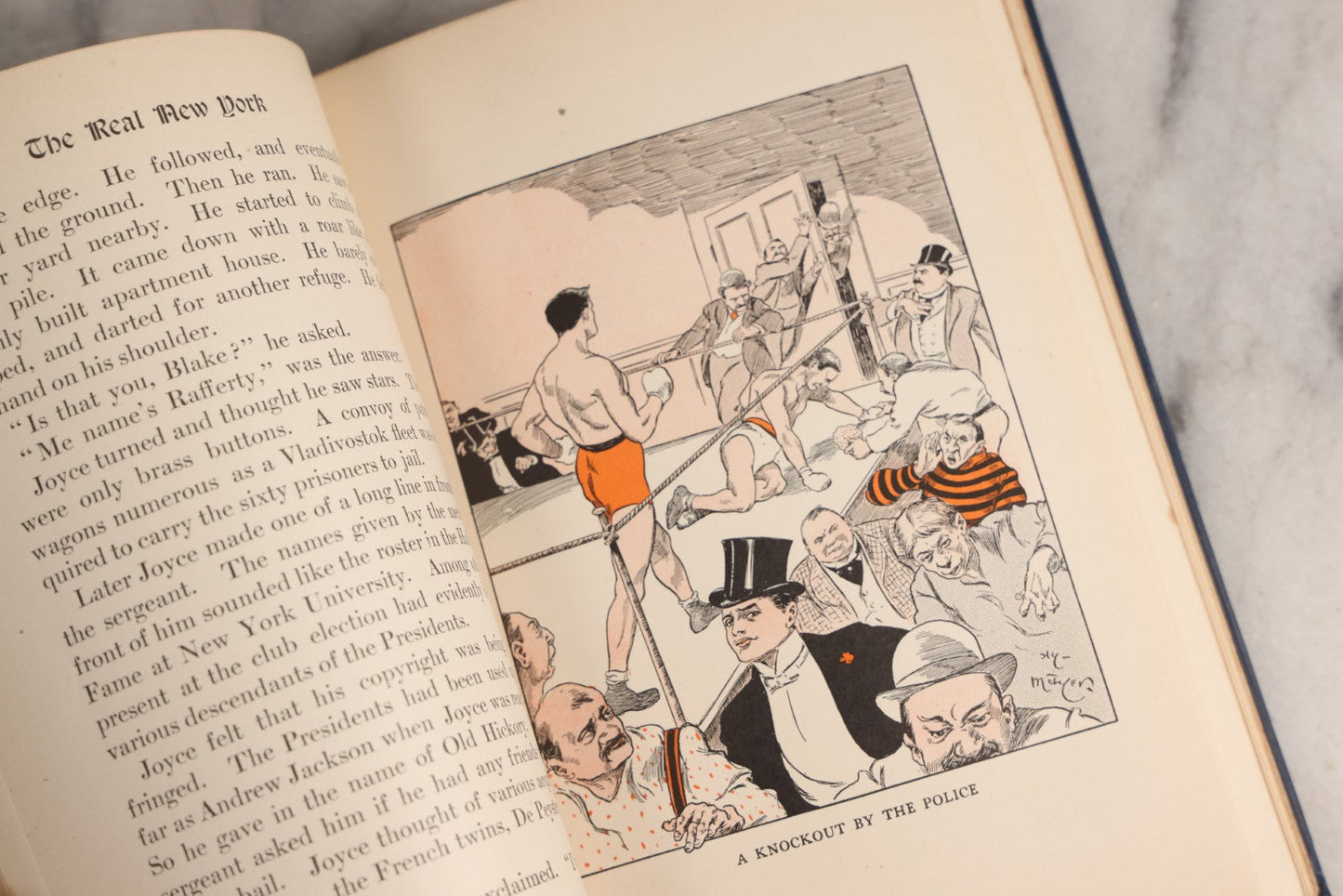 Lot 157 - "The Real New York" Antique Illustrated Cultural Commentary Book By Rupert Hughes, Drawings By Hy. Mayer, Published By The Smart Set Publishing Company, New York, New York, 1904