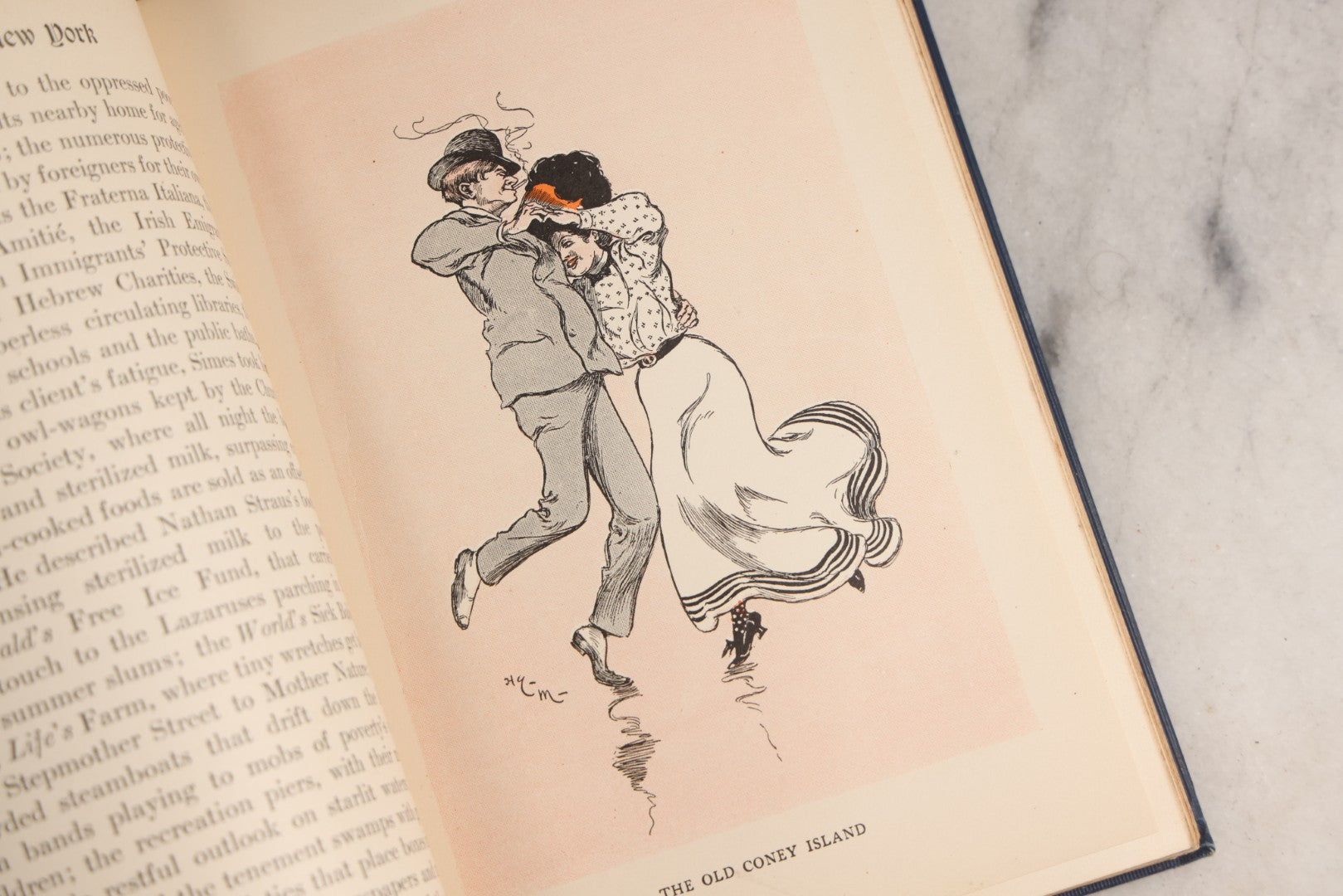 Lot 157 - "The Real New York" Antique Illustrated Cultural Commentary Book By Rupert Hughes, Drawings By Hy. Mayer, Published By The Smart Set Publishing Company, New York, New York, 1904