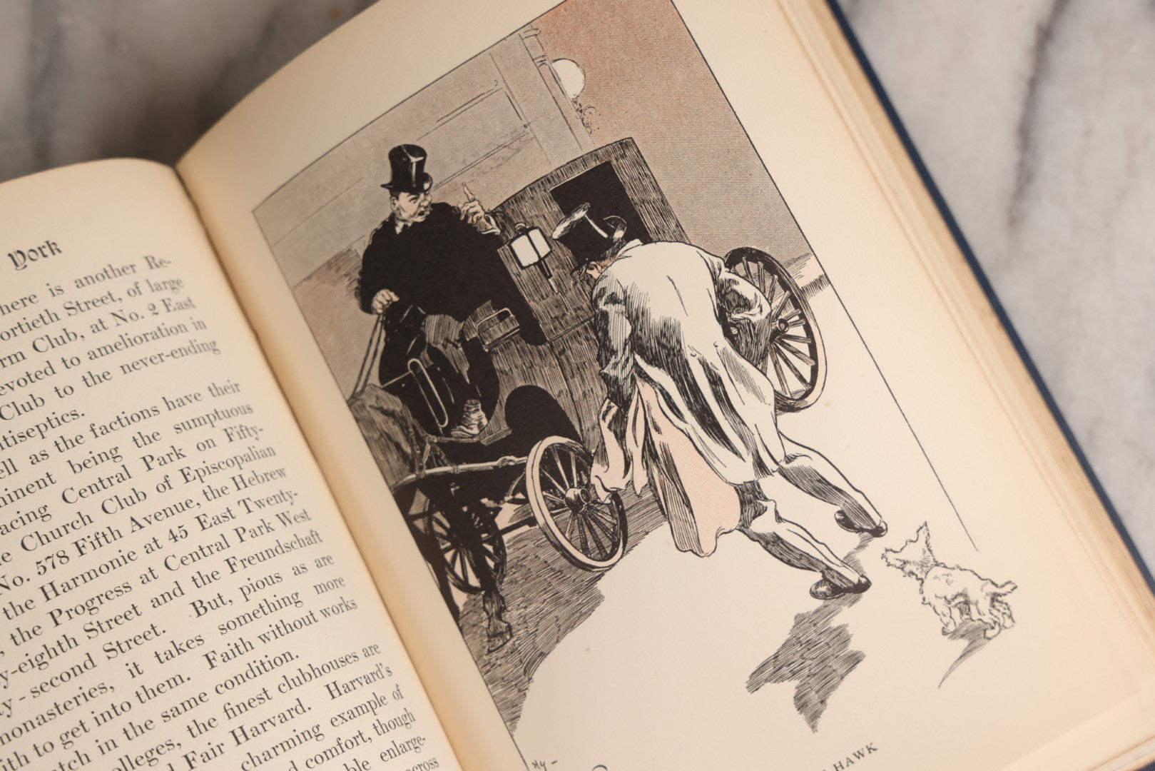 Lot 157 - "The Real New York" Antique Illustrated Cultural Commentary Book By Rupert Hughes, Drawings By Hy. Mayer, Published By The Smart Set Publishing Company, New York, New York, 1904