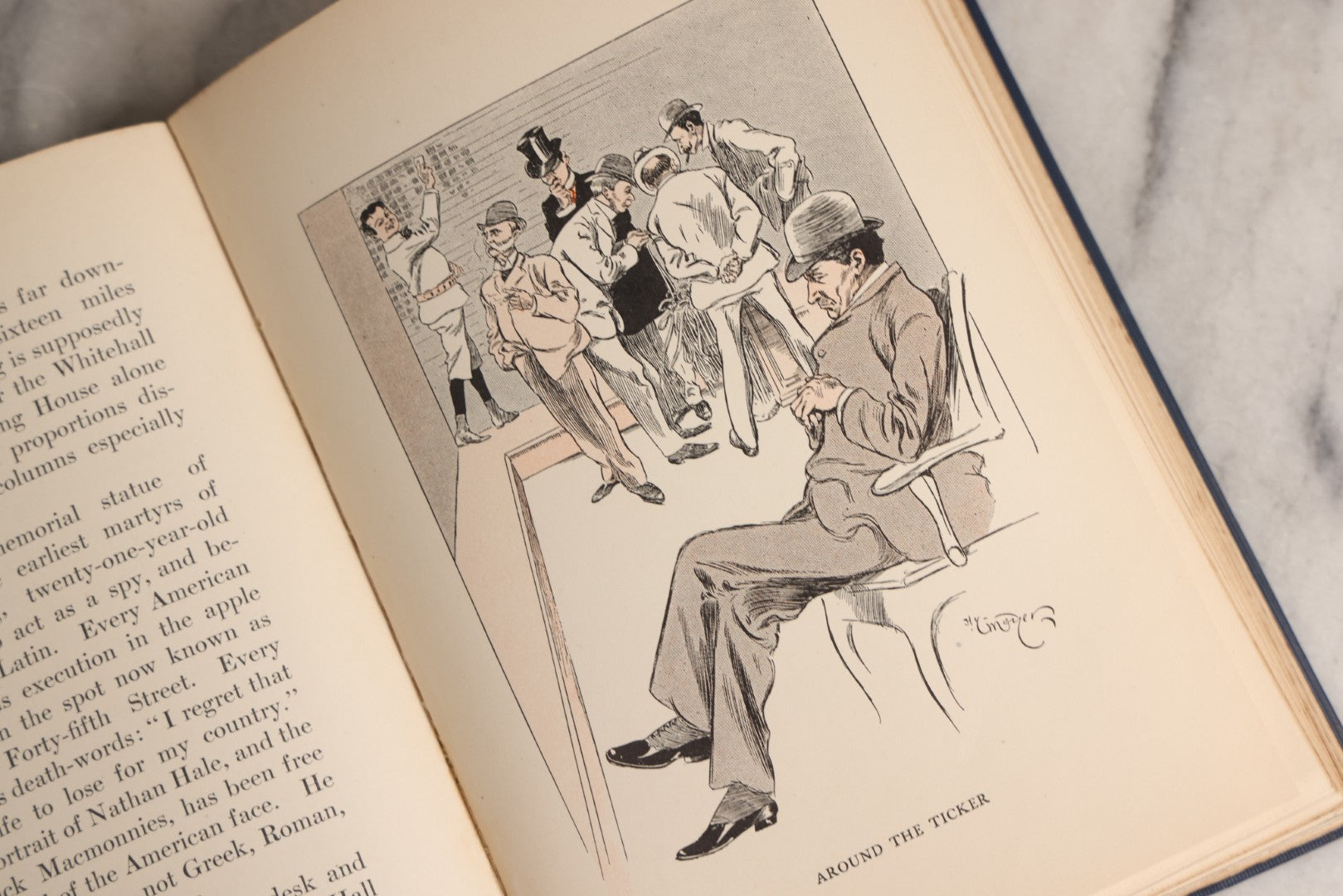 Lot 157 - "The Real New York" Antique Illustrated Cultural Commentary Book By Rupert Hughes, Drawings By Hy. Mayer, Published By The Smart Set Publishing Company, New York, New York, 1904