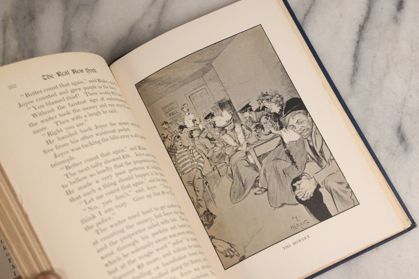 Lot 157 - "The Real New York" Antique Illustrated Cultural Commentary Book By Rupert Hughes, Drawings By Hy. Mayer, Published By The Smart Set Publishing Company, New York, New York, 1904