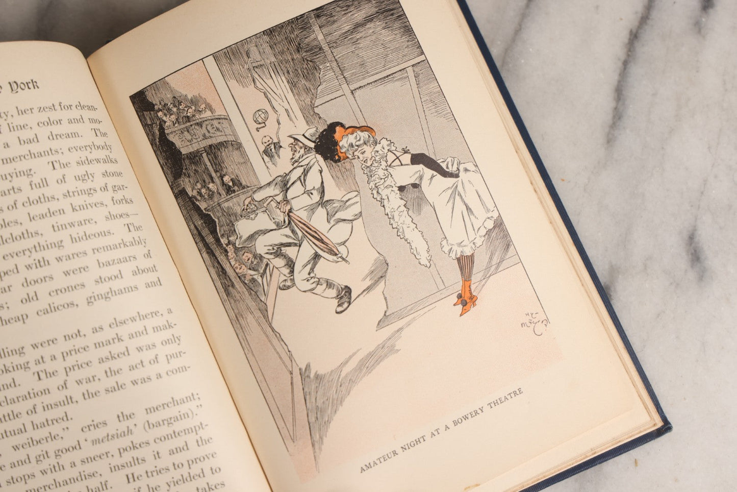 Lot 157 - "The Real New York" Antique Illustrated Cultural Commentary Book By Rupert Hughes, Drawings By Hy. Mayer, Published By The Smart Set Publishing Company, New York, New York, 1904