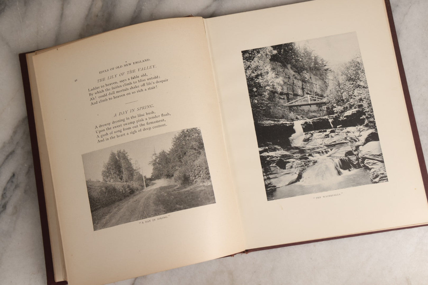 Lot 158 - "Idyls Of Old New England" Antique Poetry Book By Clarence Hawkes, Illustrated By R. Lionel De Lisser And Bessie W. Bell, Published By Picturesque Publishing Co., Northampton, Massachusetts, 1897