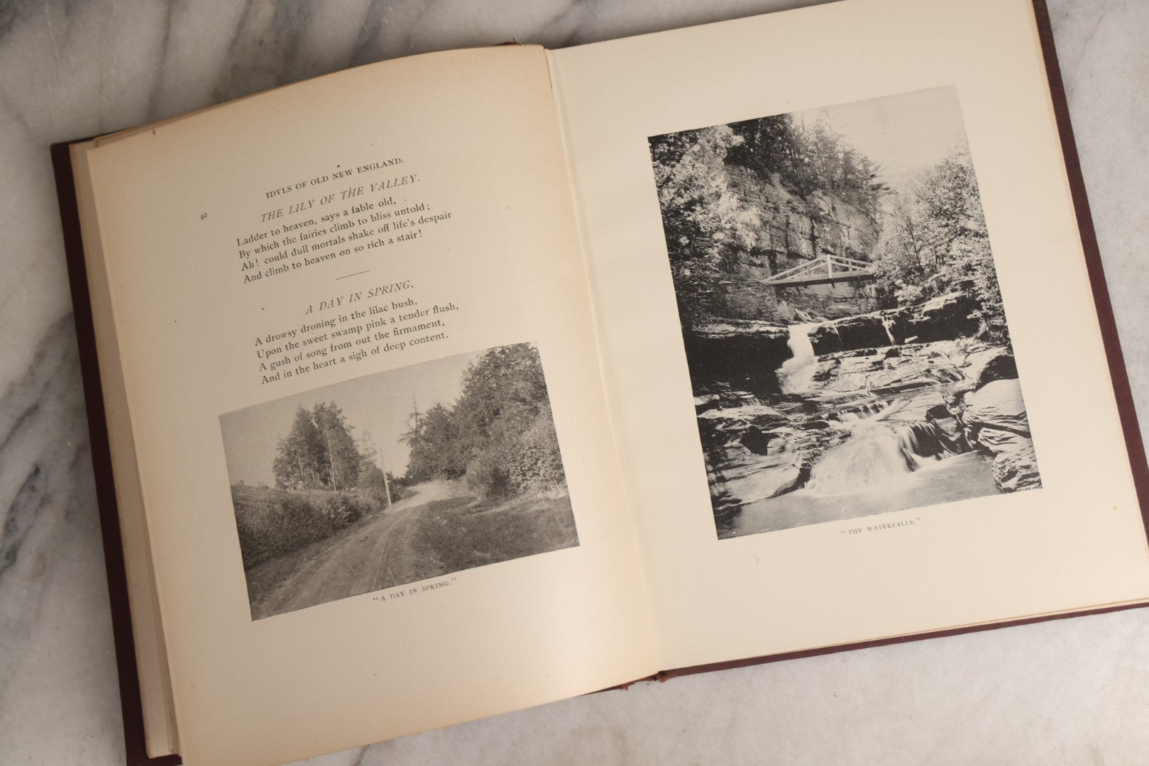 Lot 158 - "Idyls Of Old New England" Antique Poetry Book By Clarence Hawkes, Illustrated By R. Lionel De Lisser And Bessie W. Bell, Published By Picturesque Publishing Co., Northampton, Massachusetts, 1897