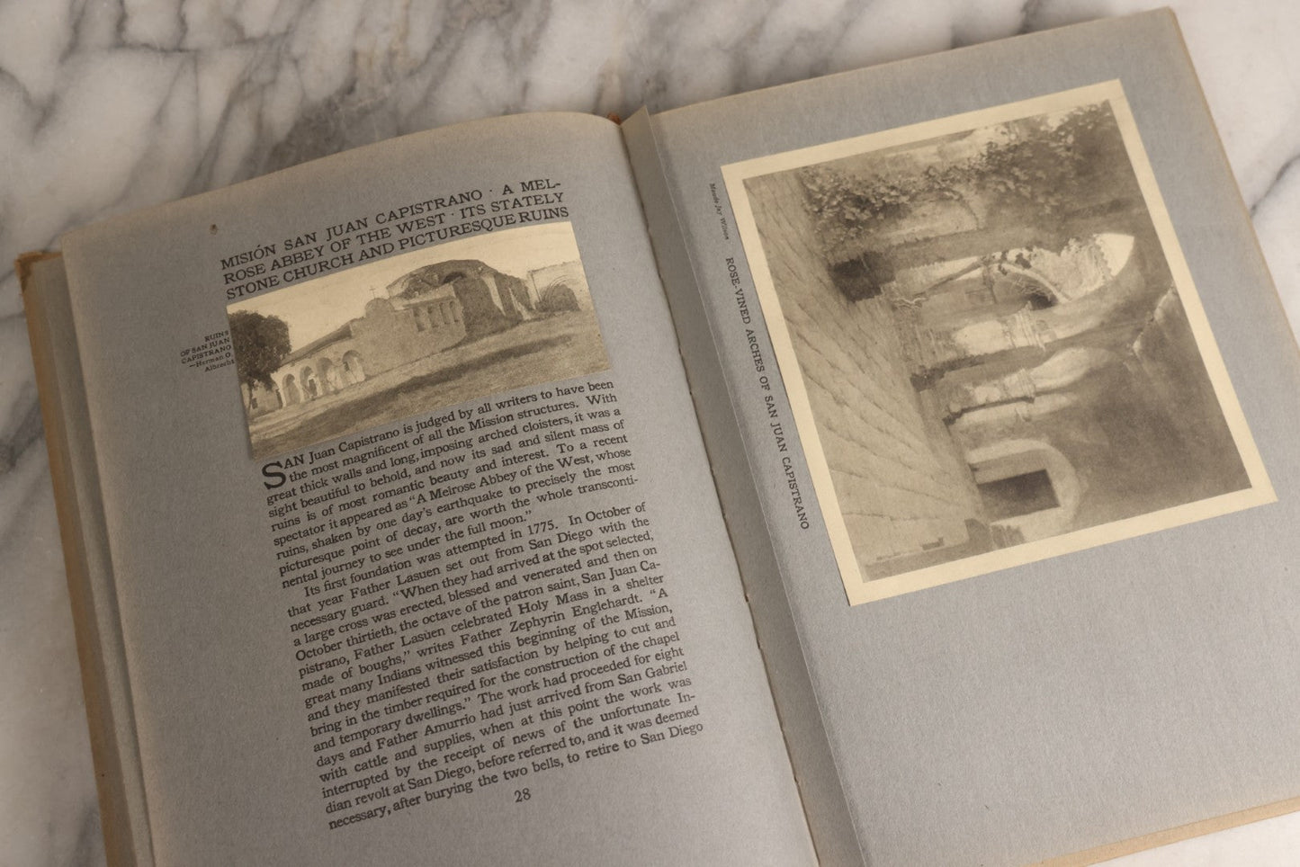 Lot 159 - "The Old Spanish Missions Of California" Antique Illustrated Exlib Architectural And Historical Book By Paul Elder, Tipped In Illustrations, Published By Paul Elder And Company, San Francisco, California, 1913