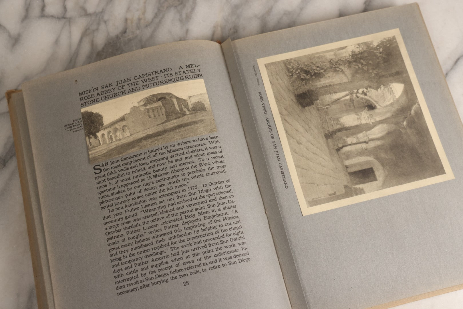 Lot 159 - "The Old Spanish Missions Of California" Antique Illustrated Exlib Architectural And Historical Book By Paul Elder, Tipped In Illustrations, Published By Paul Elder And Company, San Francisco, California, 1913